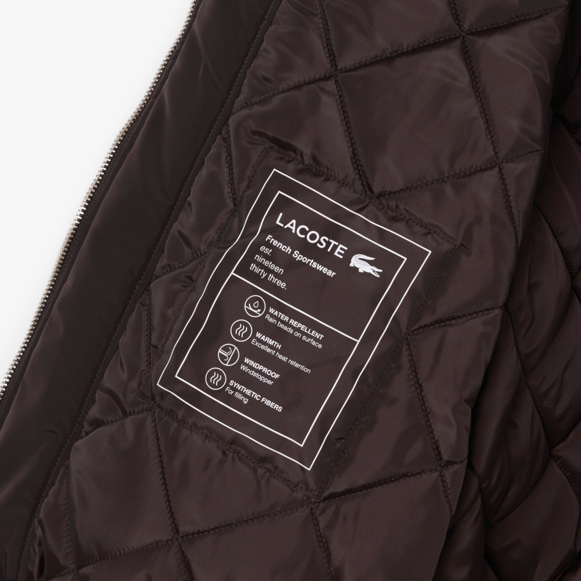 Men's Water-Repellent Aviator Badge Jacket - Brown