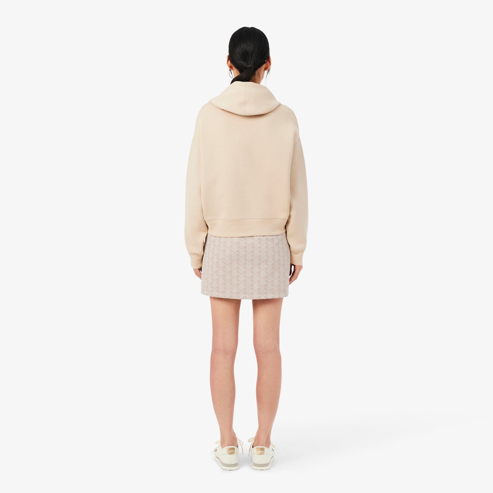 Monogram Skirt - Beige / Blanc