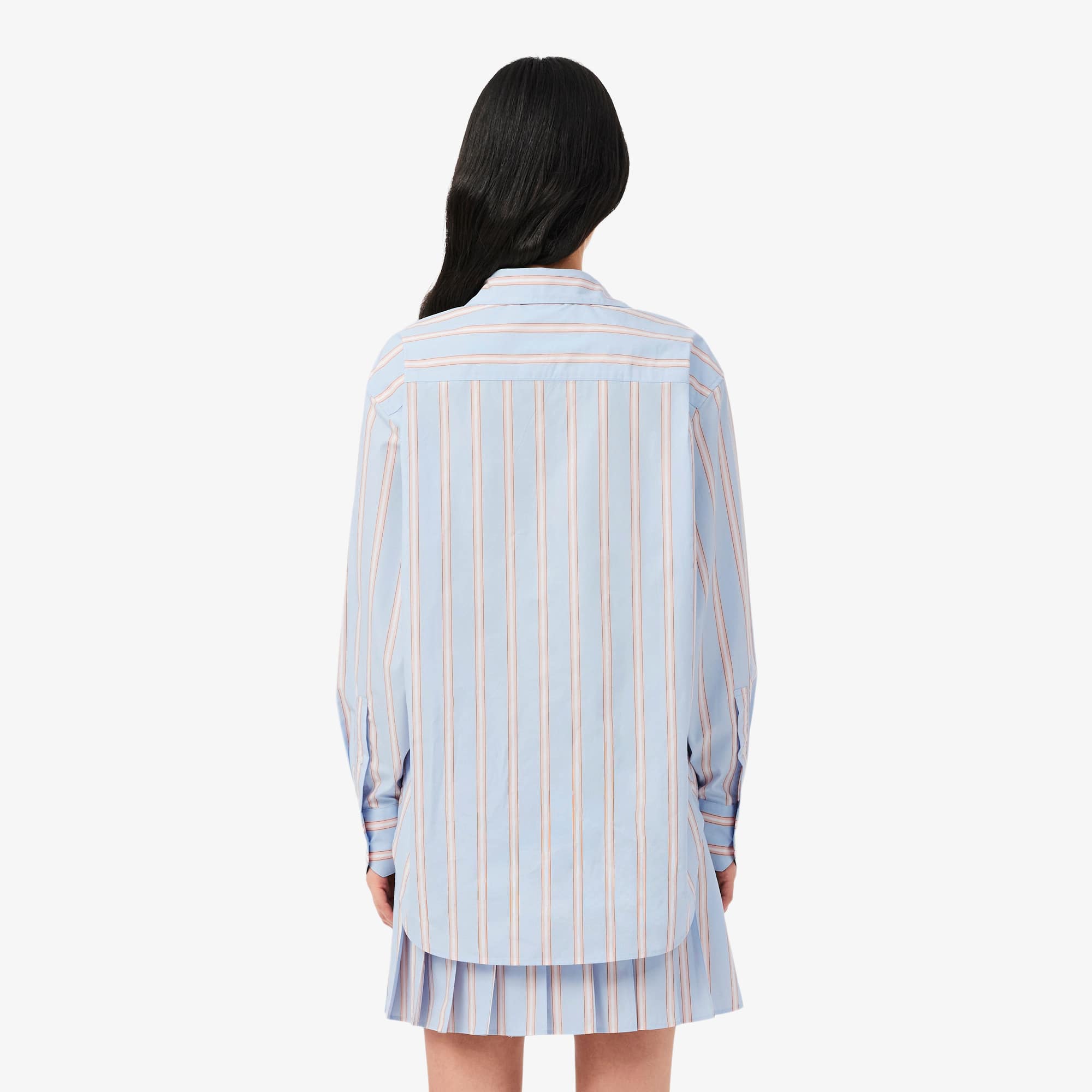 Oversized Cotton Poplin Shirt - Bleu Clair / Rose / Blanc / Noir