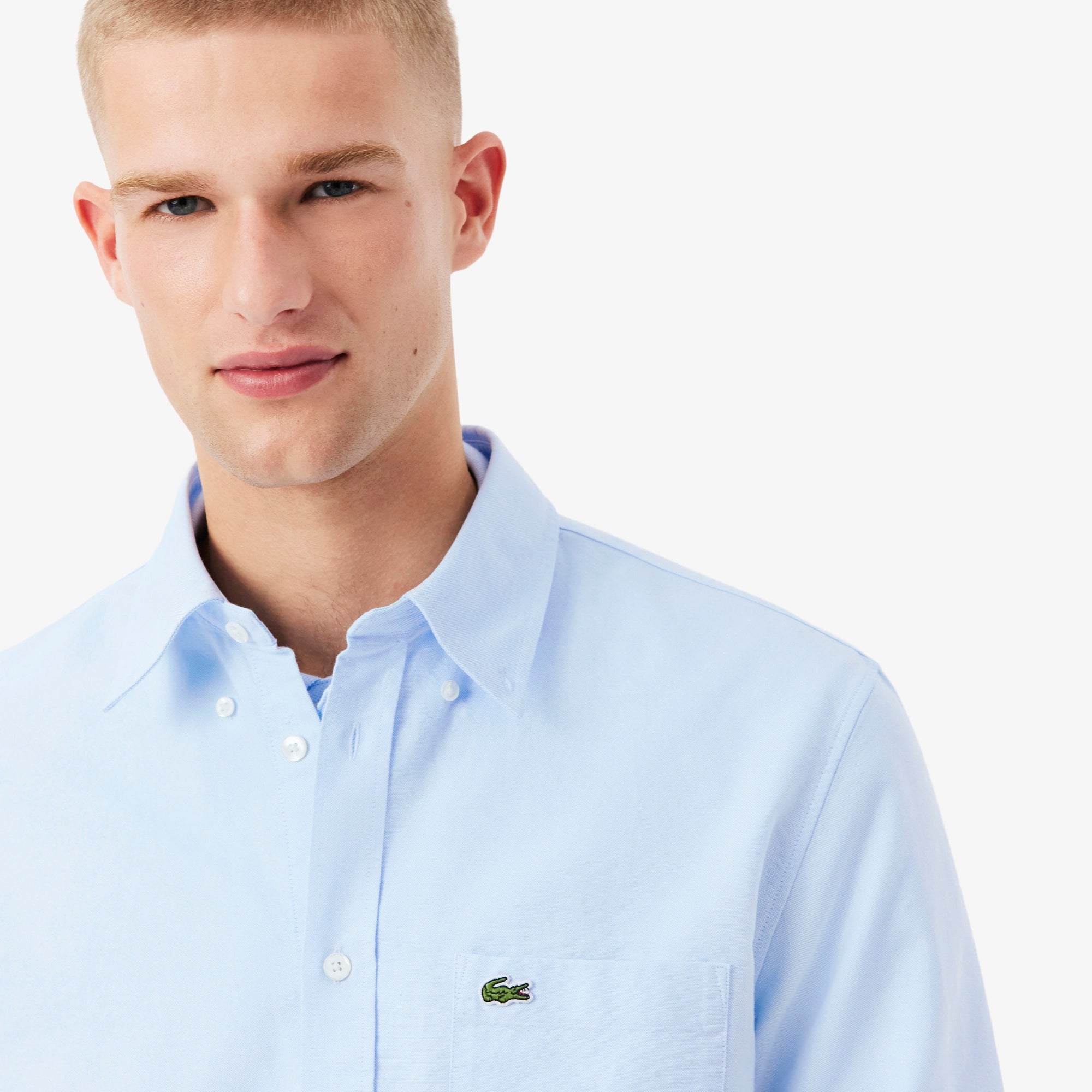 Men's Regular Fit Oxford Shirt - White / Blue