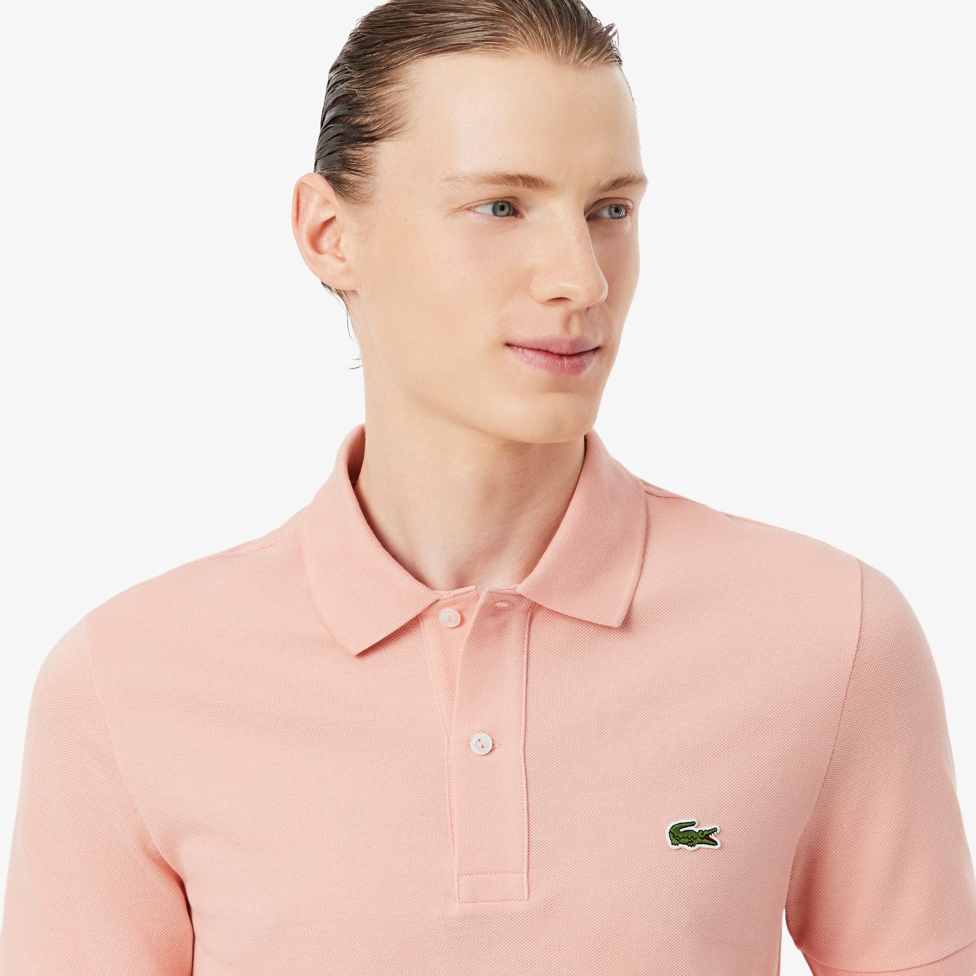 Men's Slim Fit Piqué Polo - Rose