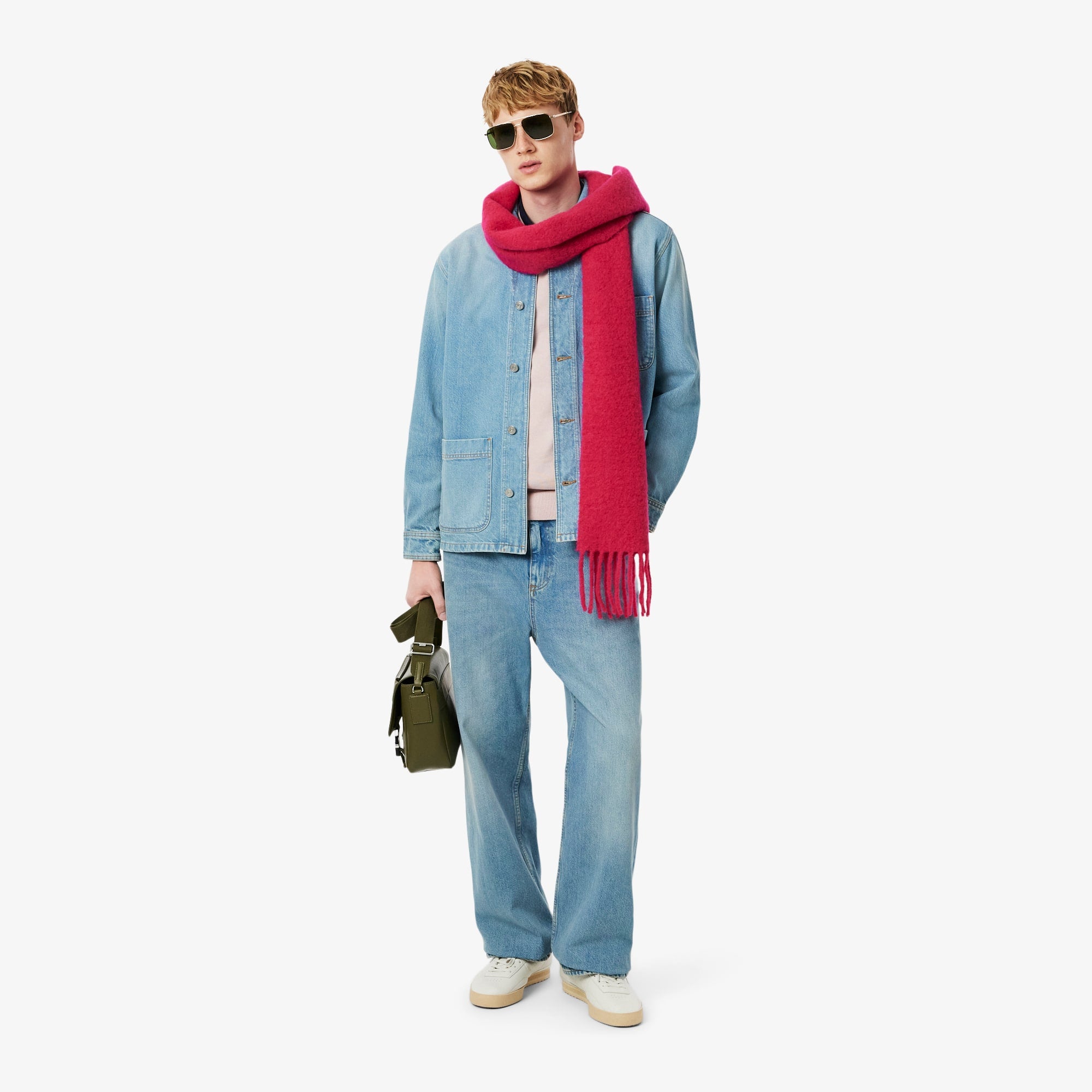 Men's Heavy Cotton Denim Overshirt - Blue