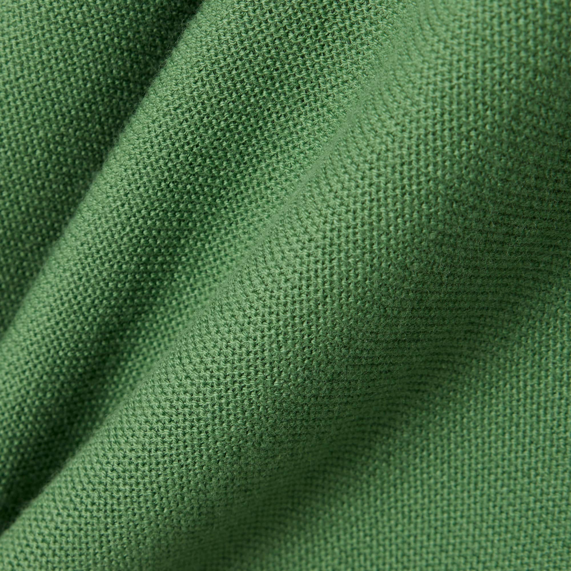 Classic Fit Knitted Polo - Green