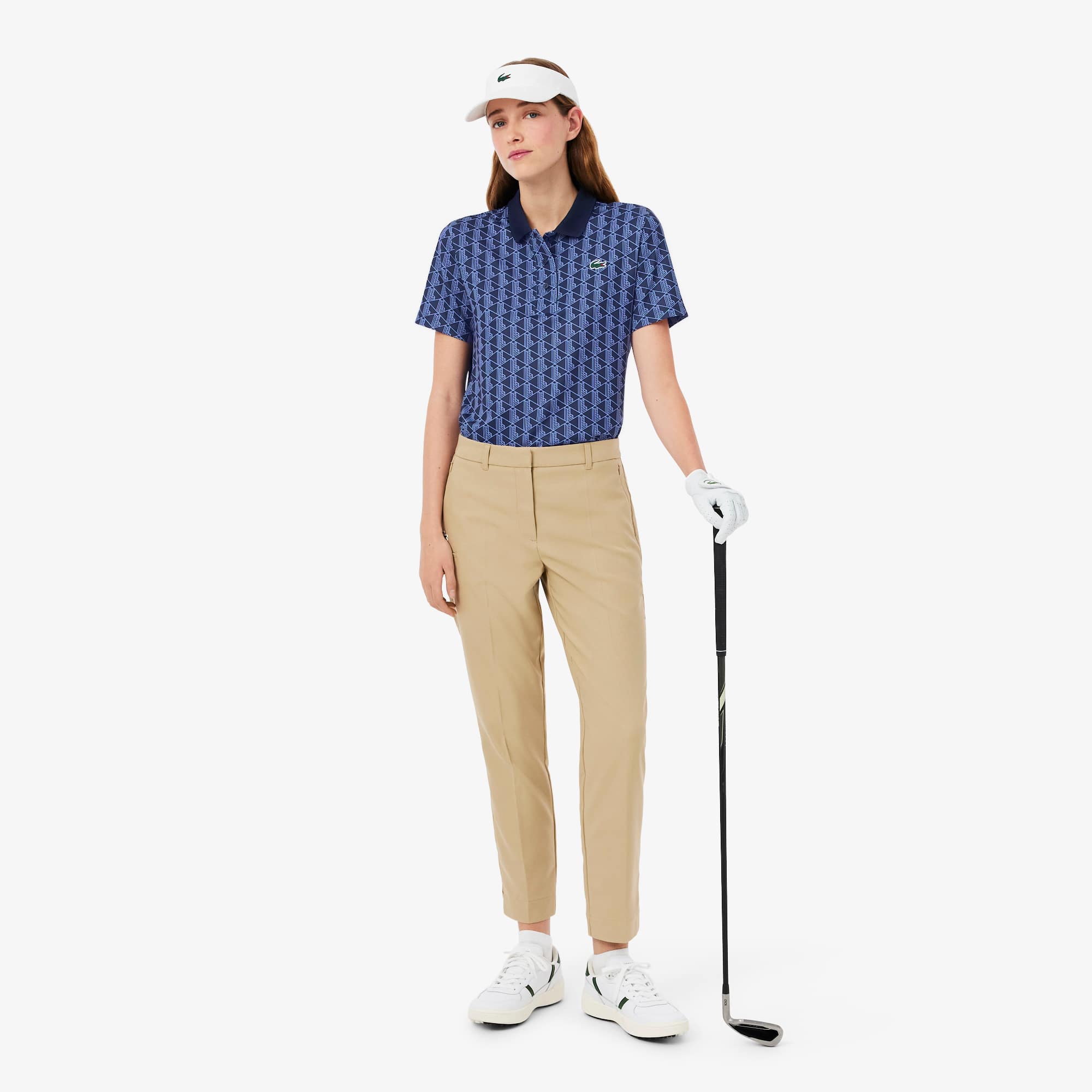 Women's Regular Fit UV Protect Golf Polo - Navy Blue / Purple