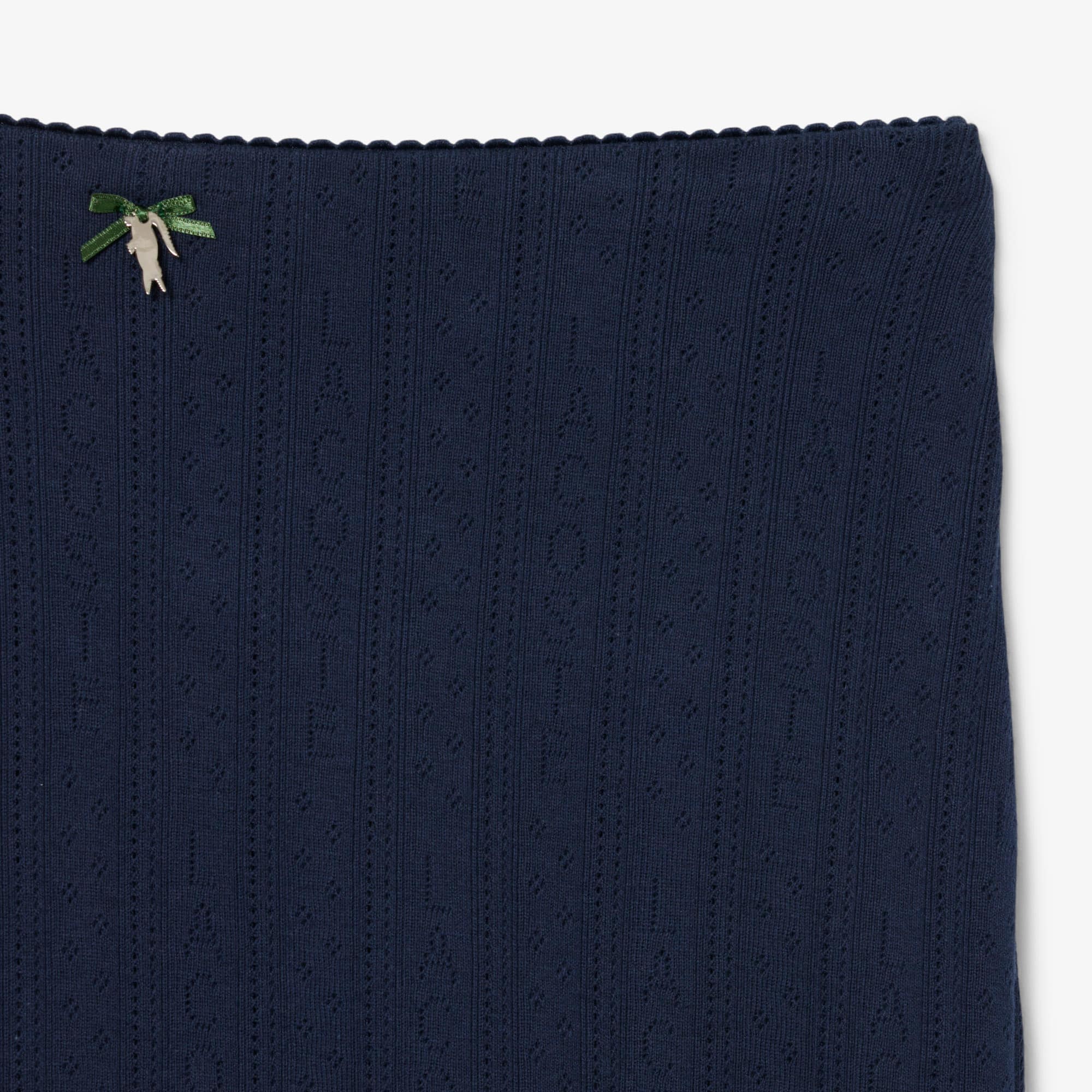 Cotton Midi Skirt - Navy Blue