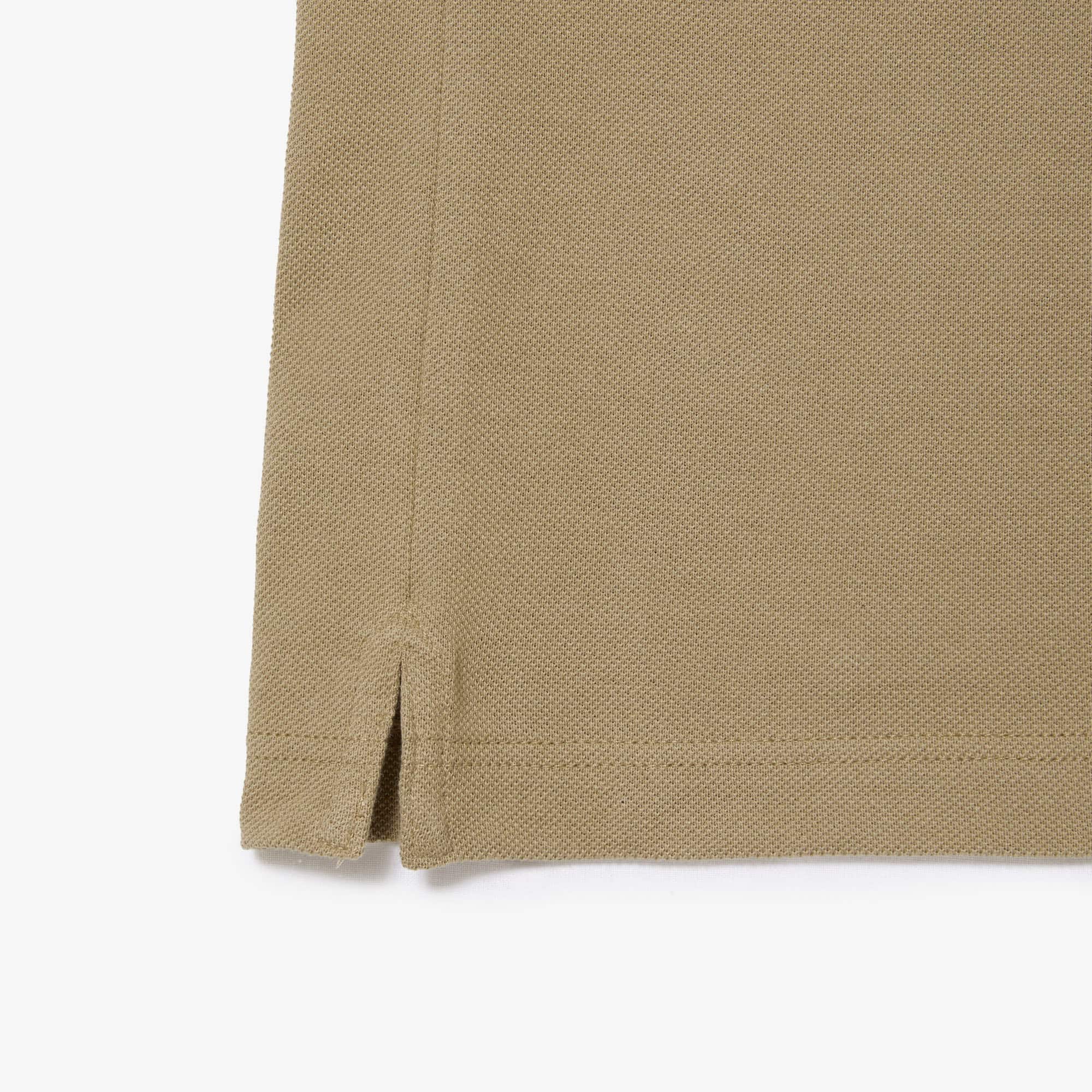 Men's Slim Fit Piqué Polo - Beige