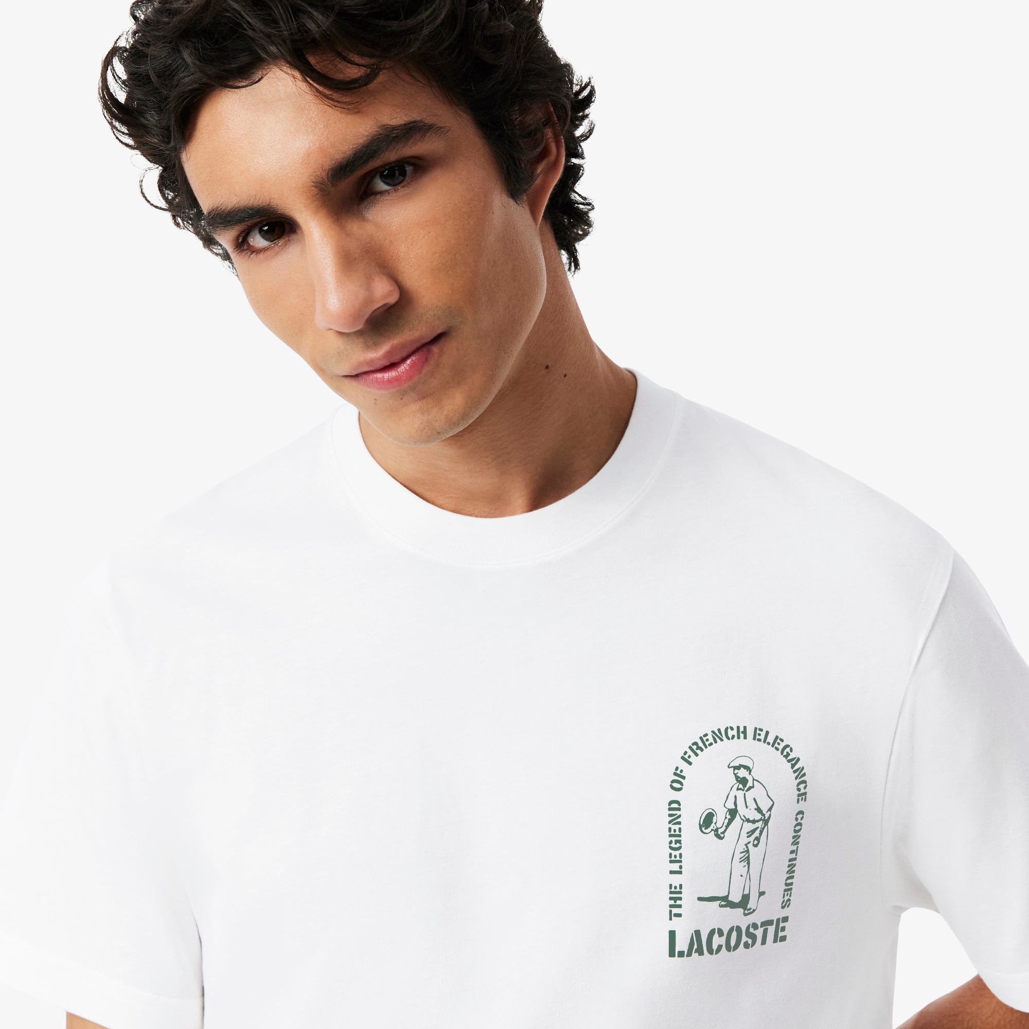 Printed Cotton T-Shirt - White