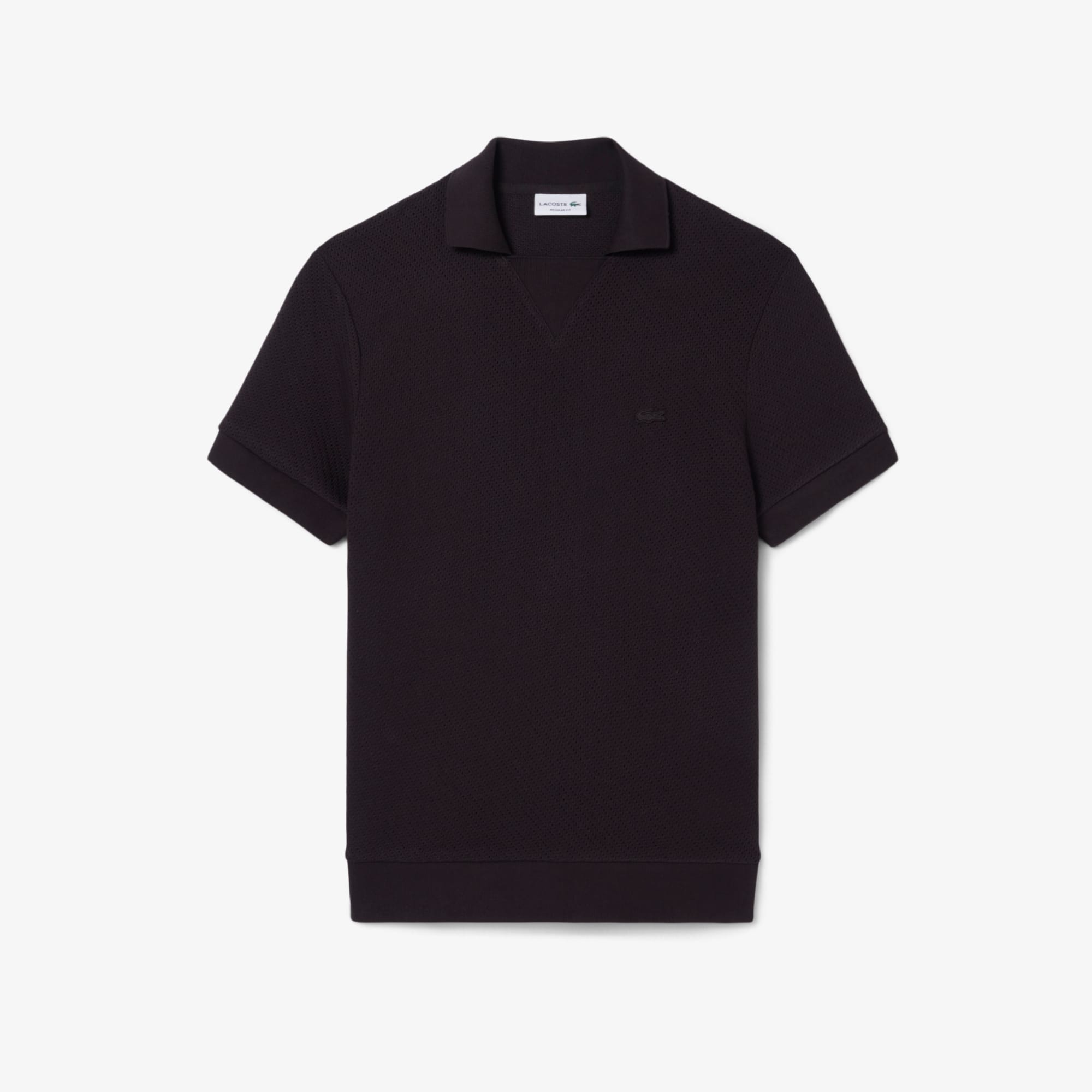 Regular Fit Lacy Cotton Polo - Brown