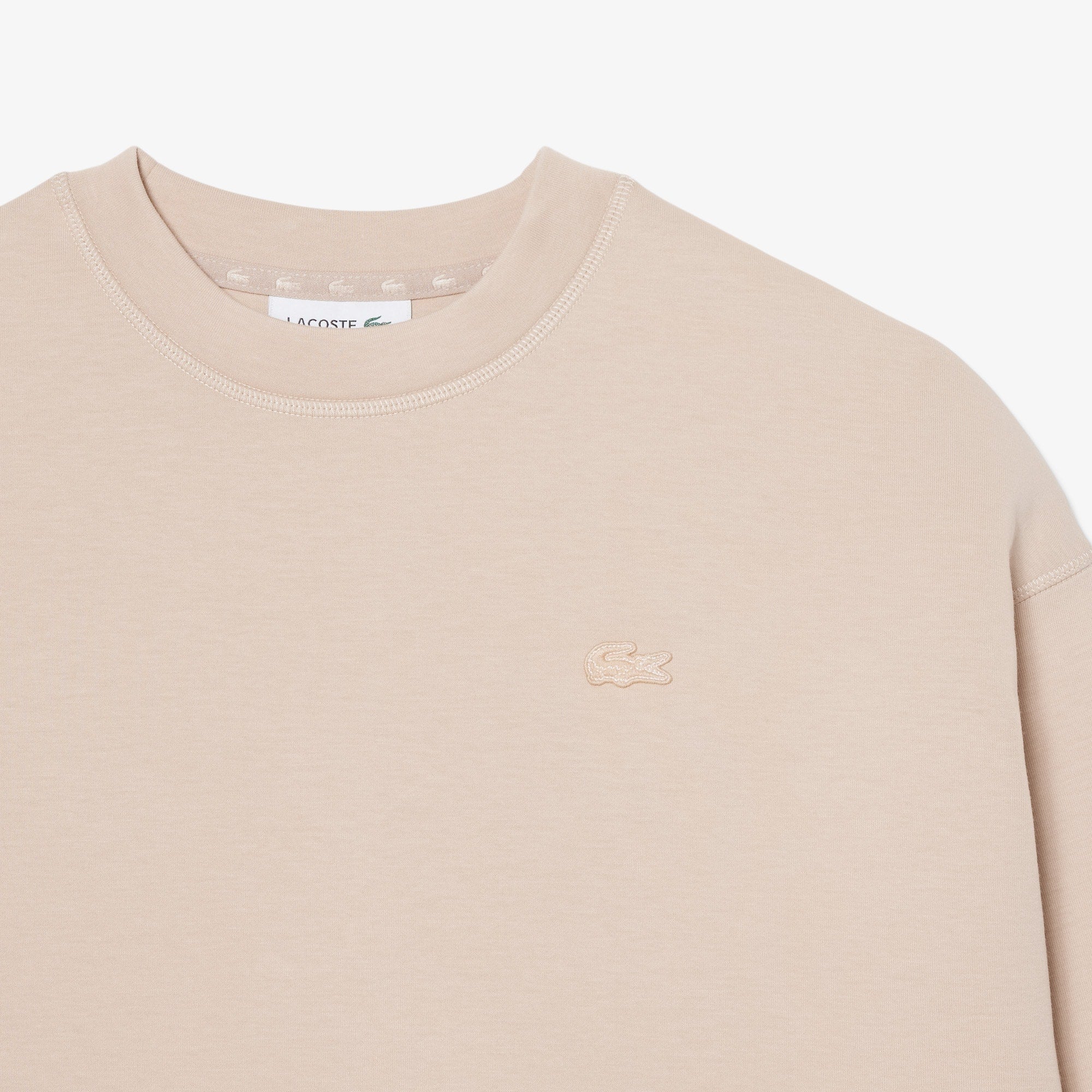 Oversized Double Face Jersey Sweatshirt - Beige