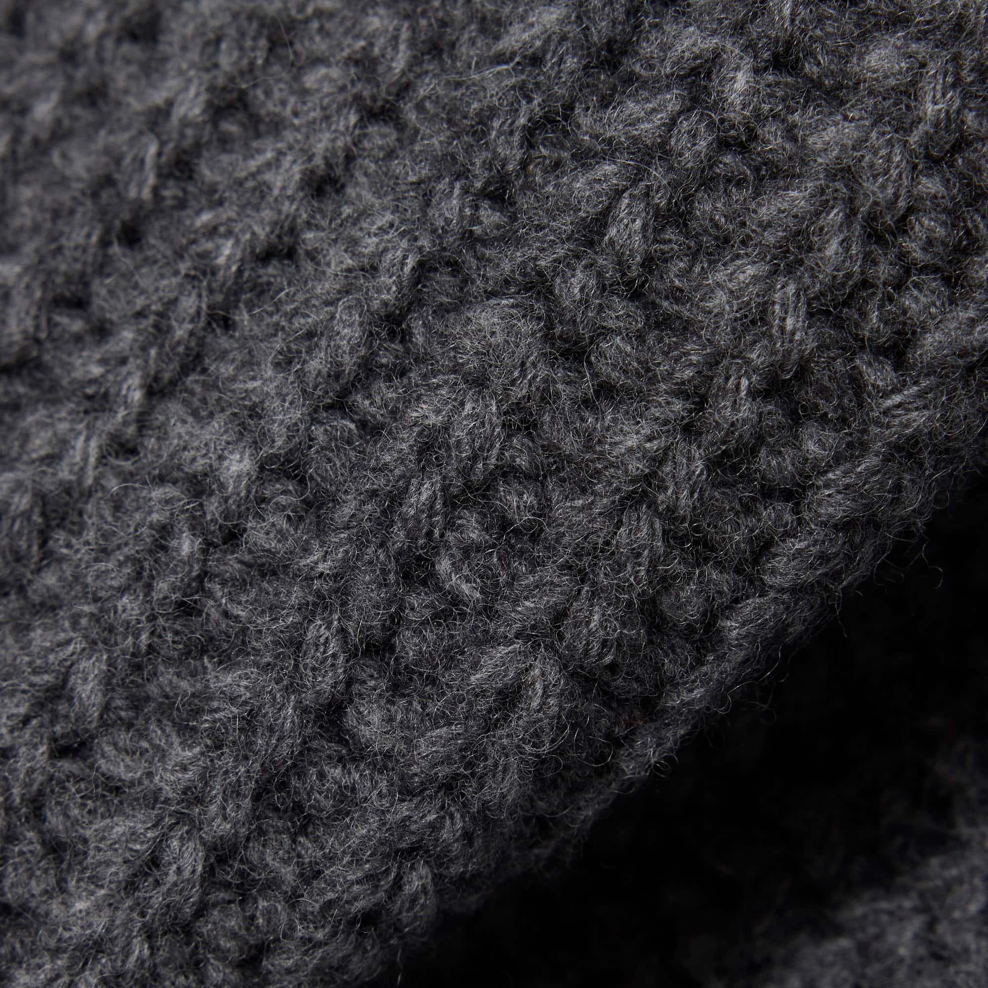 Women's Fringed Wool Scarf - Grey pitch