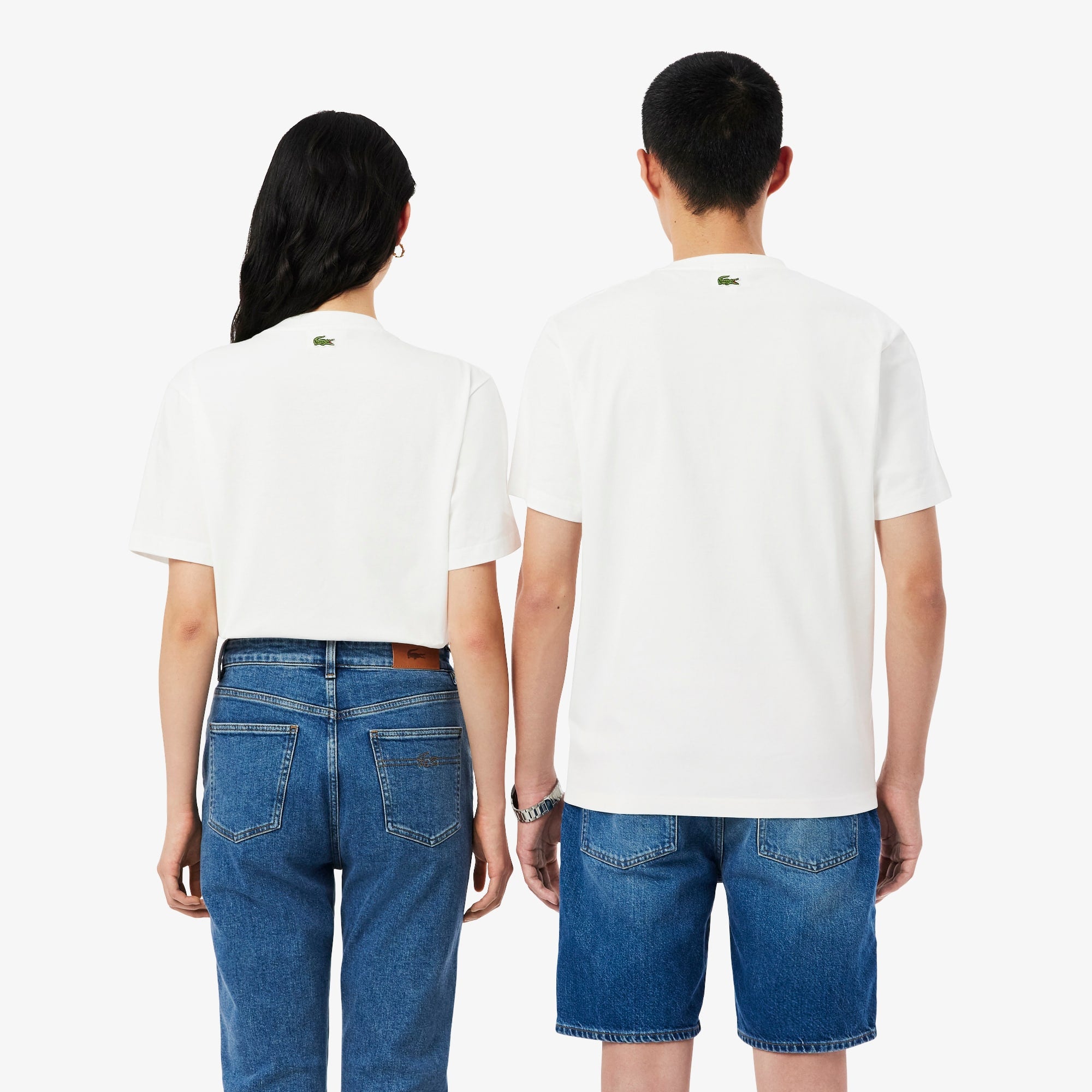 Embossed Branding Jersey T-Shirt - White