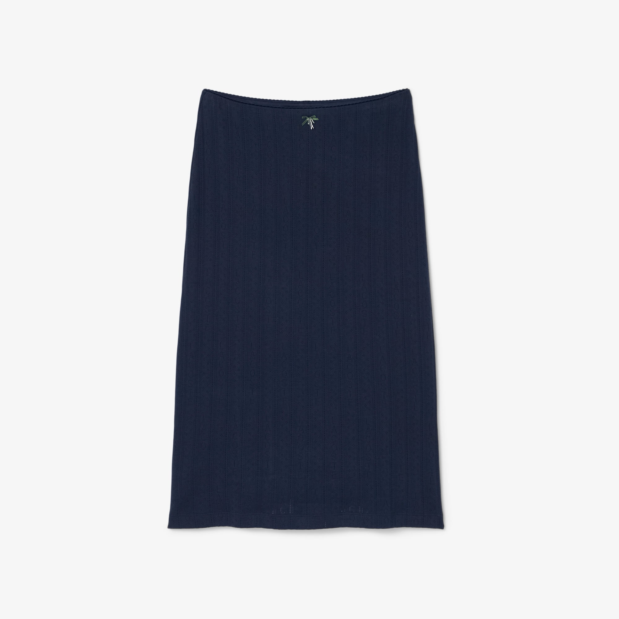 Cotton Midi Skirt - Navy Blue