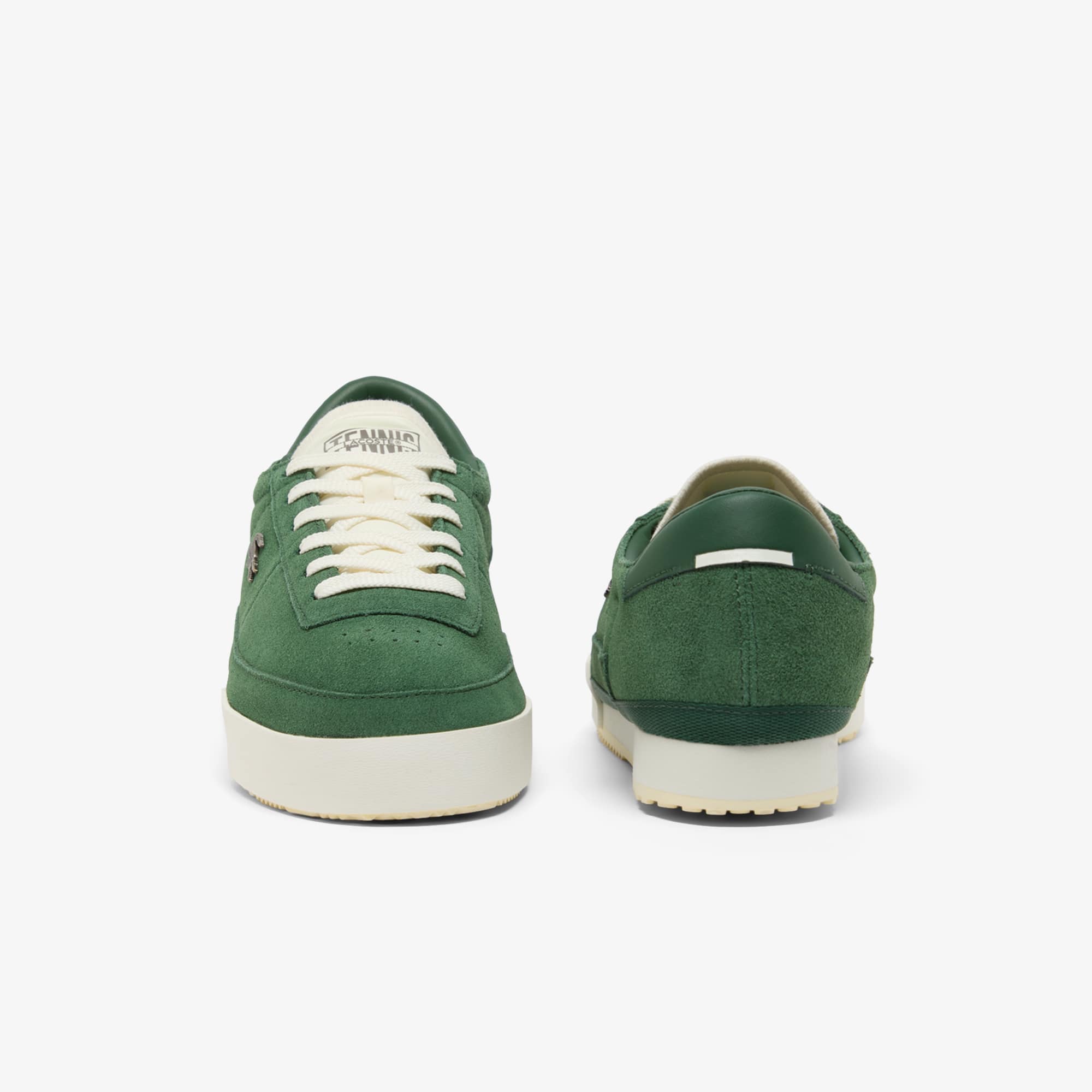 Men's Aura Suede Sneakers - DK GRN/OFF WHT