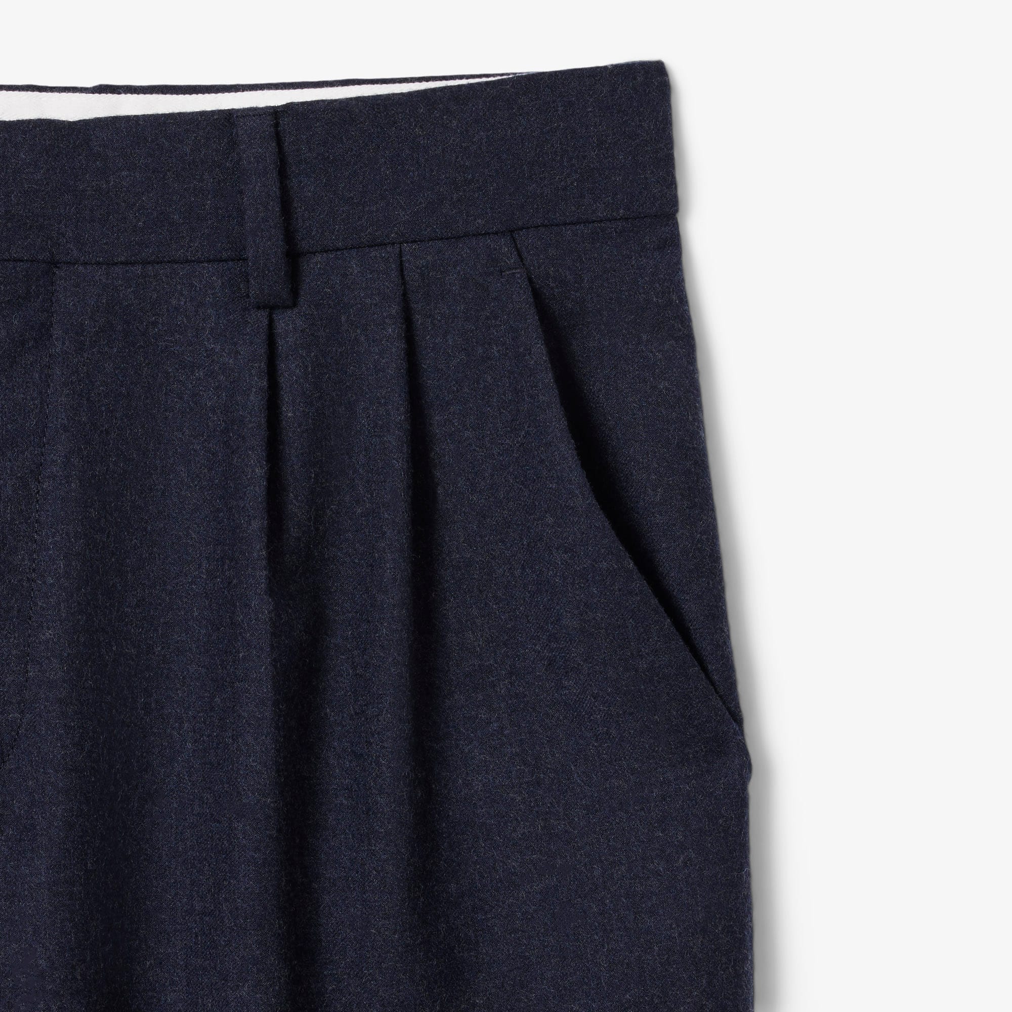 Men's Straight Fit Felted Wool Pants - Blue