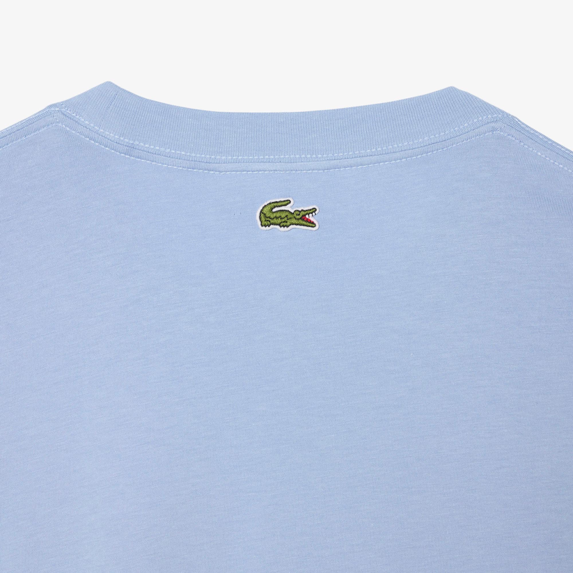 Printed Cotton T-Shirt - Light Blue
