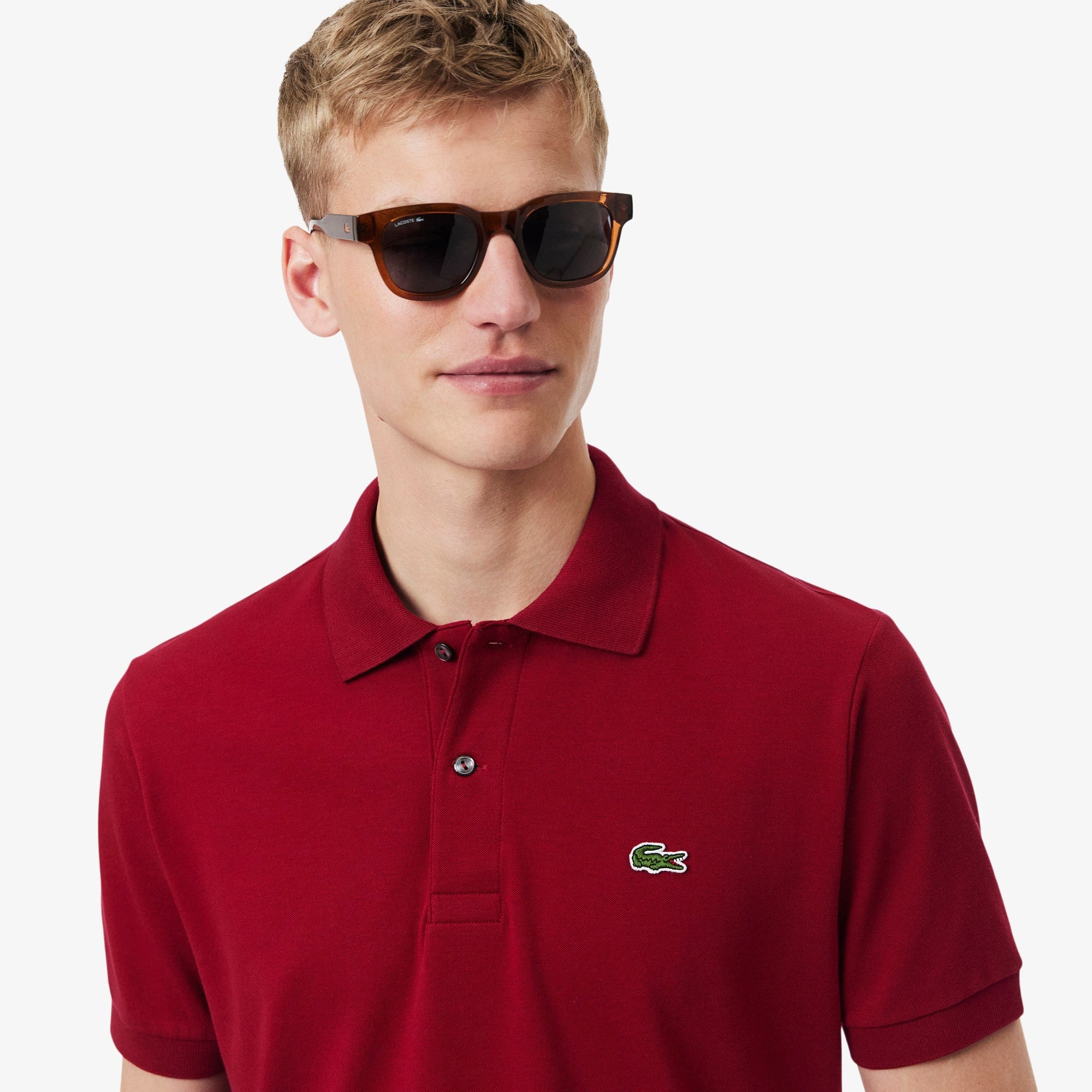 Men's Classic Fit LIGHT Piqué Polo - Bordeaux