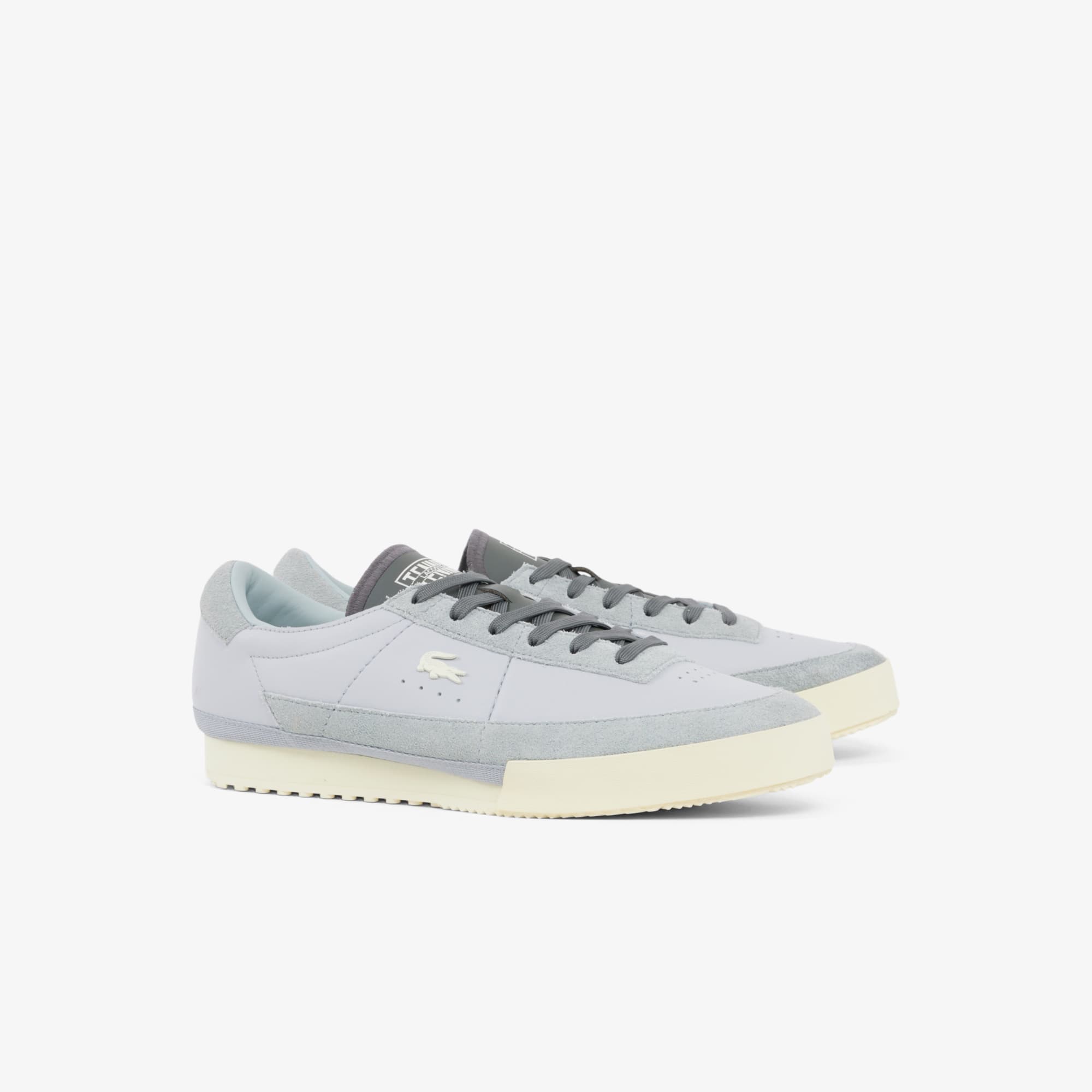 Men's Aura Leather Sneakers - LT GRY/LT YLW