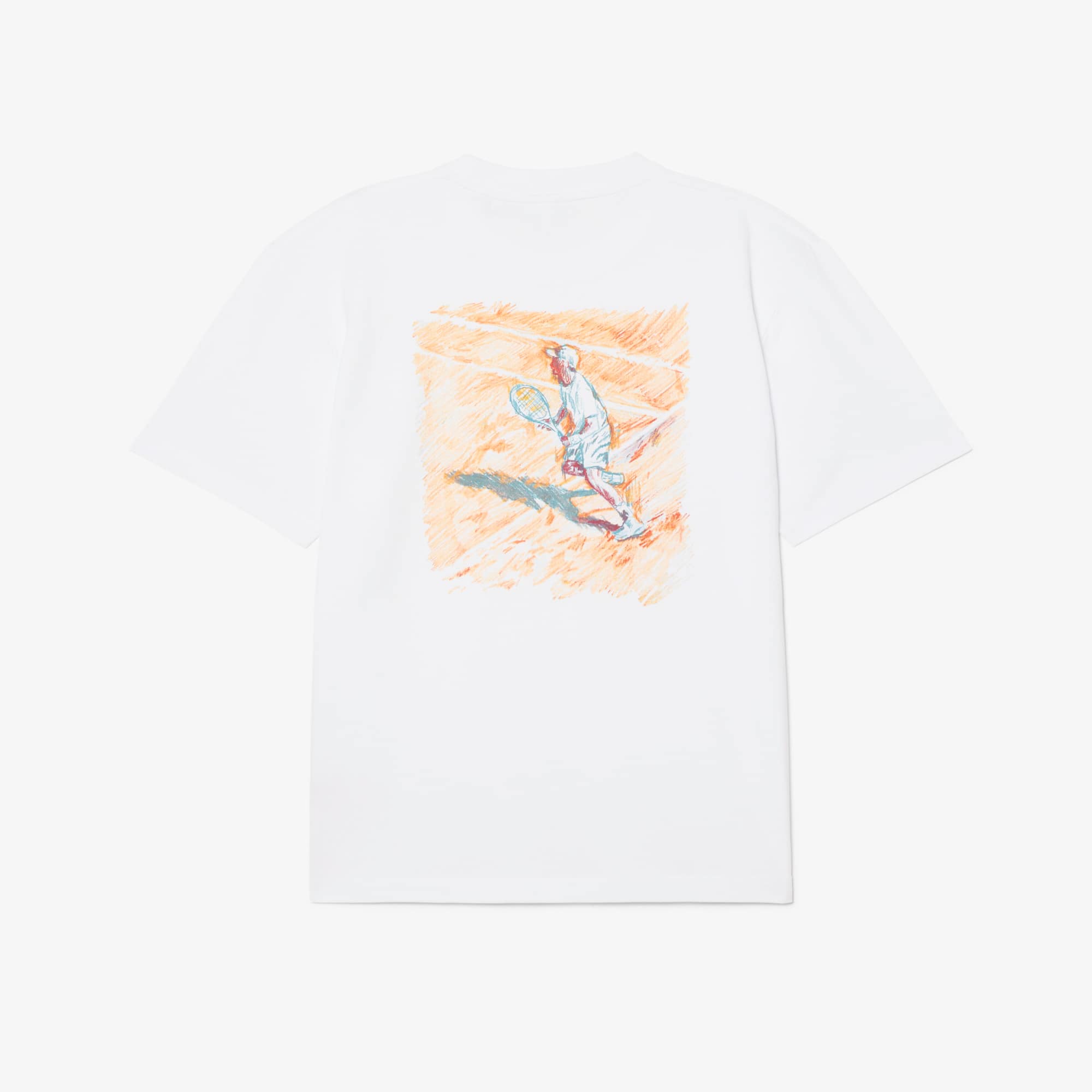 Relaxed Fit Printed Cotton T-Shirt - White