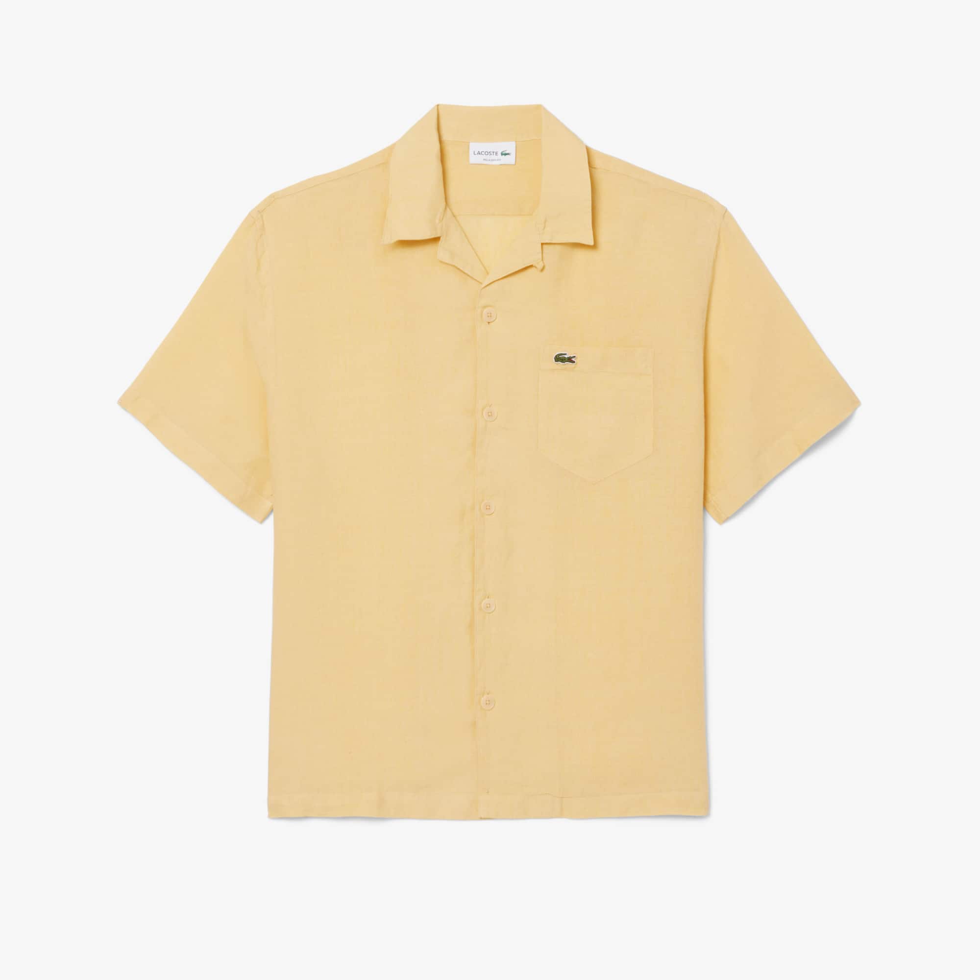 Relaxed Fit Linen Shirt - Jaune