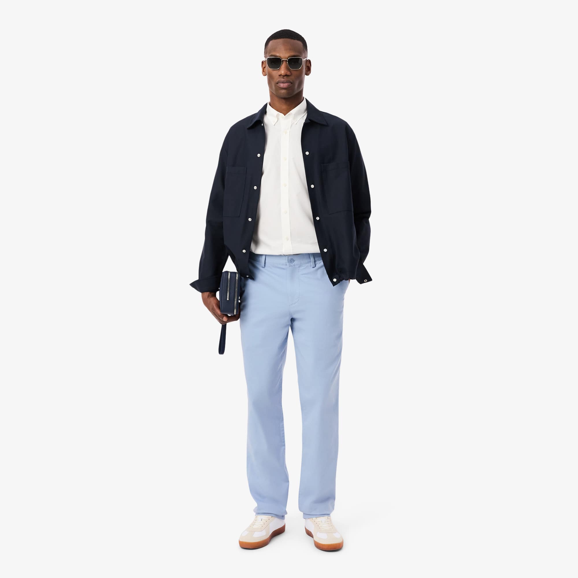 Regular Fit Cotton Chino Pants - Light Blue
