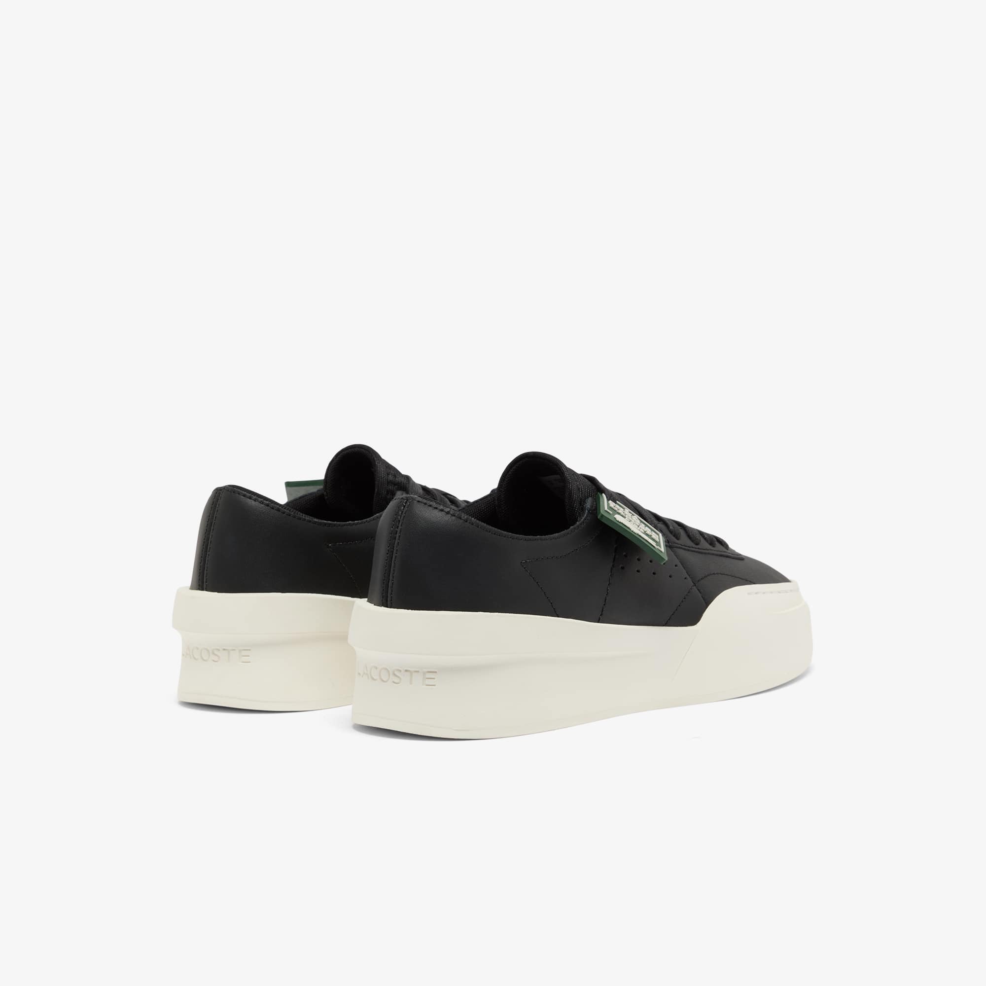 Men's Aura Club Leather Sneakers - BLACK/OFFWHITE