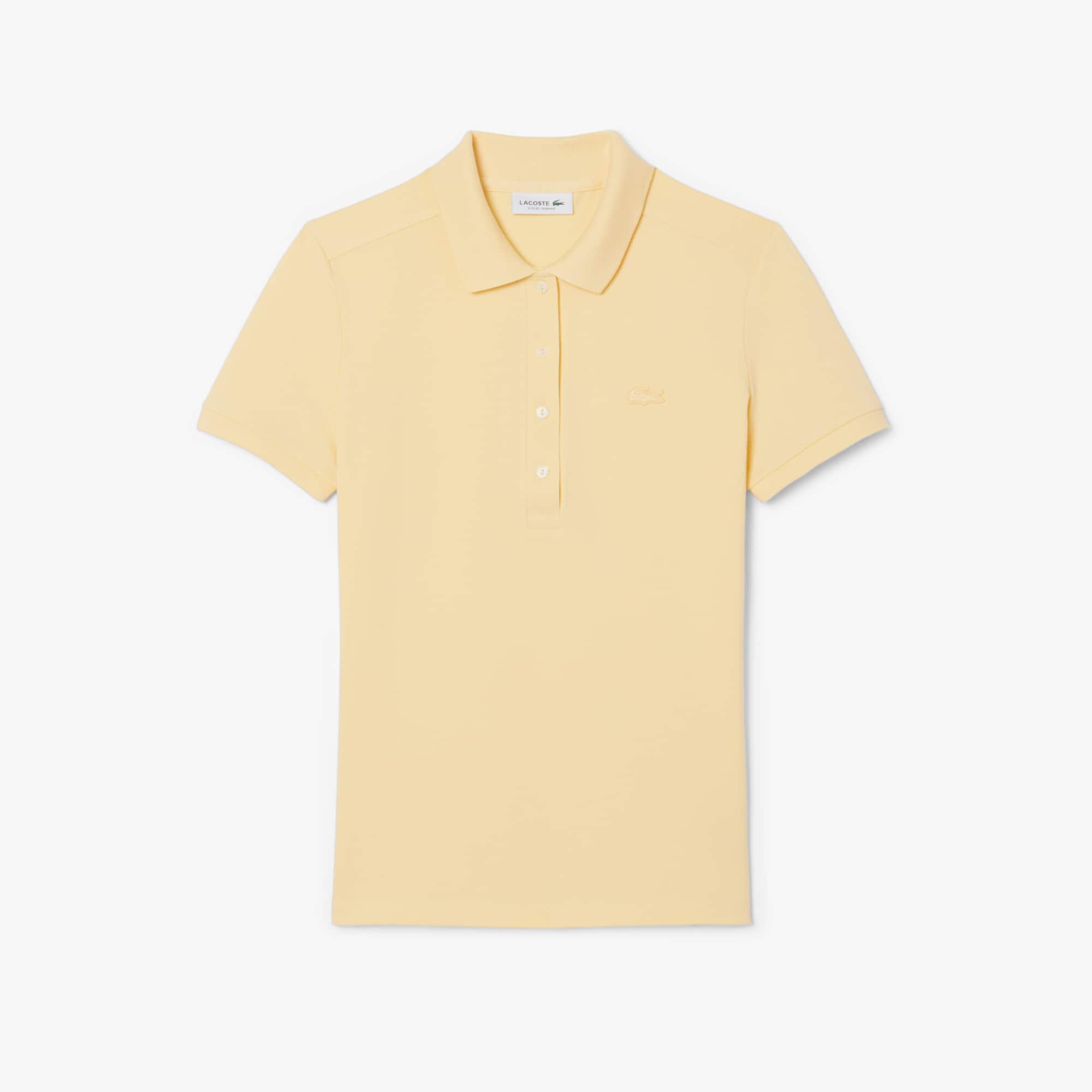 Women's L.12.D Slim Fit Stretch Mini Piqué Polo - Yellow