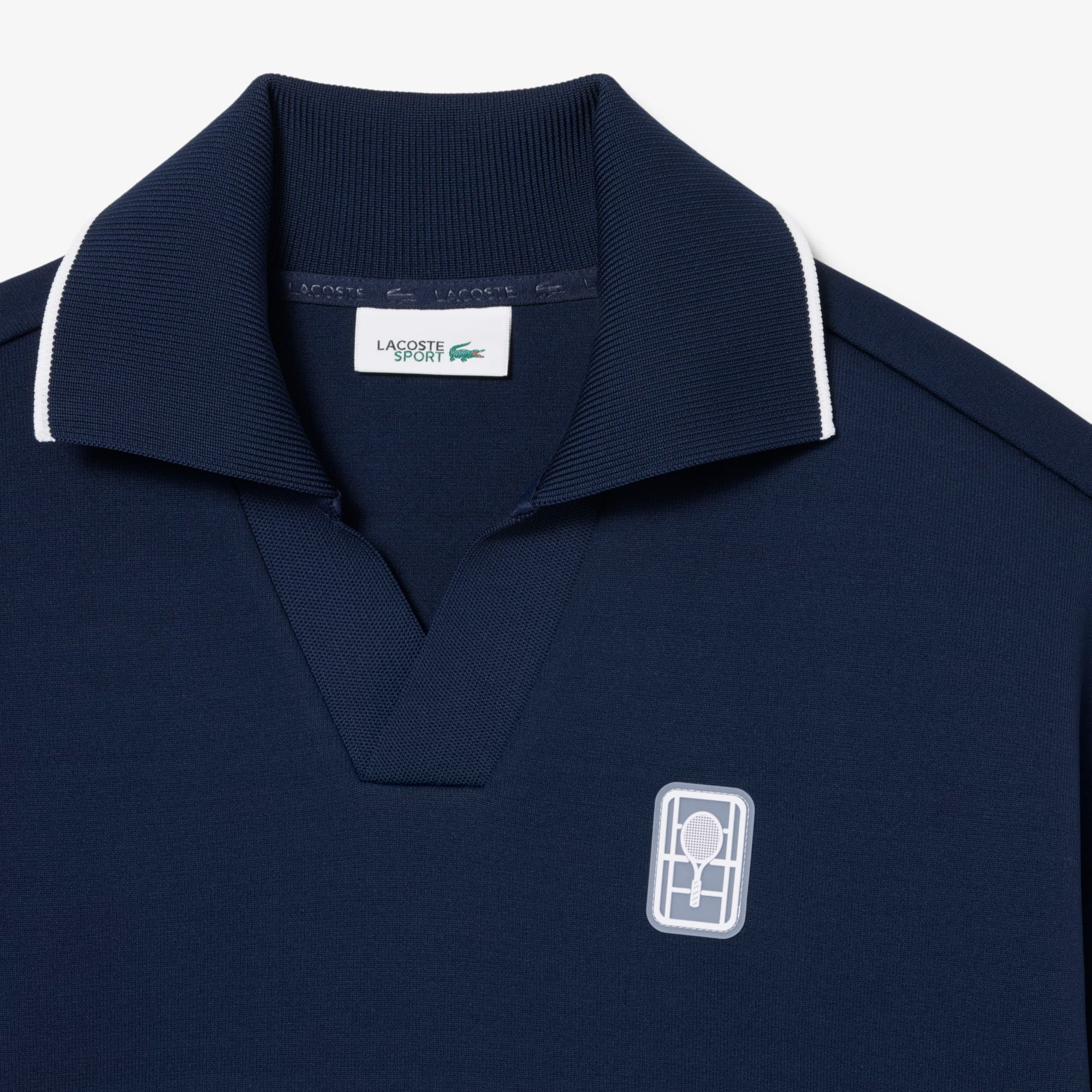 Tennis Heritage Polo Collar Sweatshirt - Navy Blue