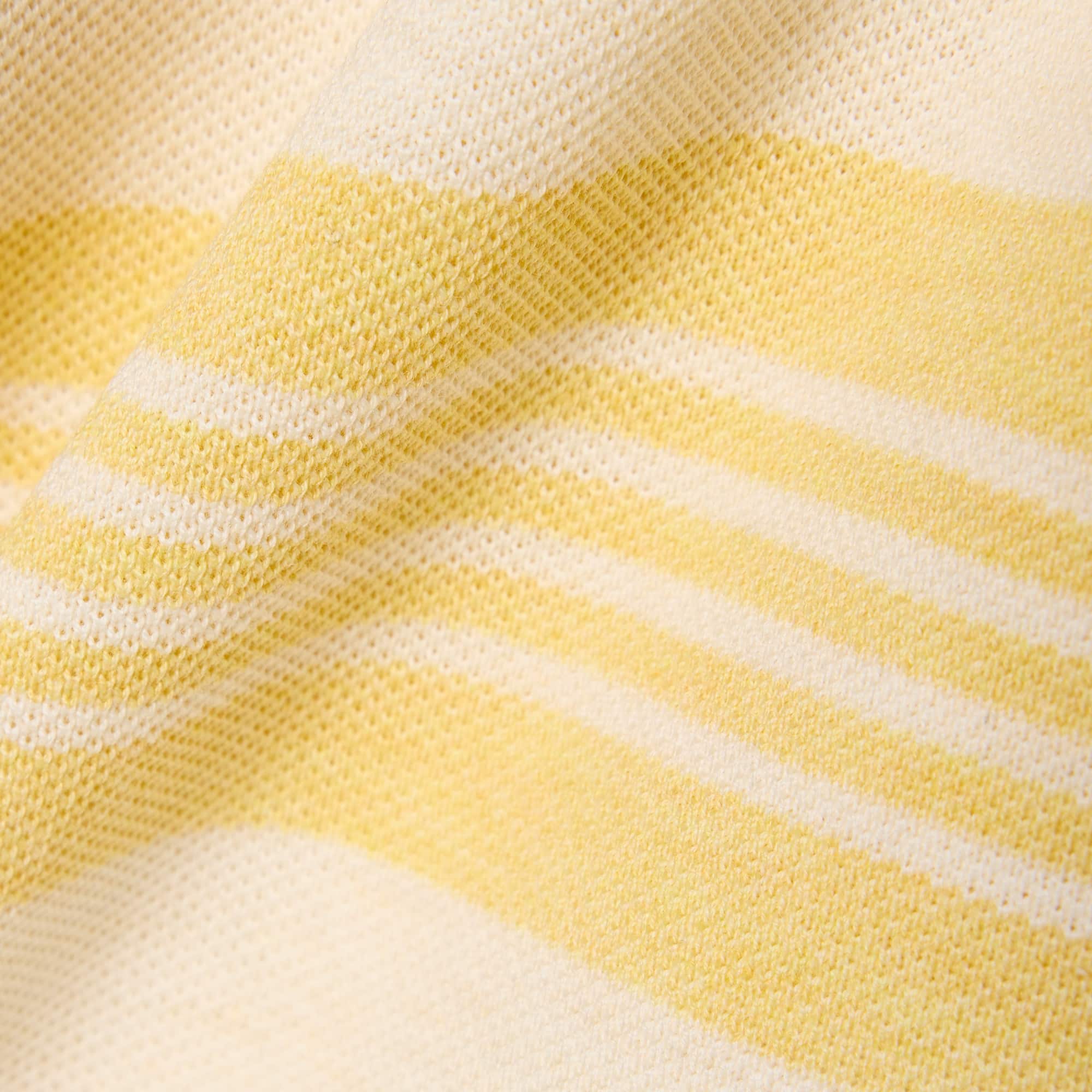 Relaxed Fit Striped Piqué Rugby Polo - Blanc