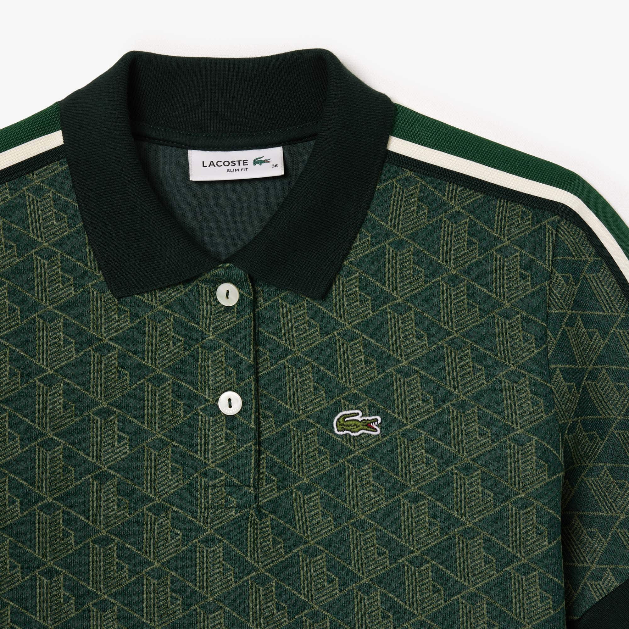 Women's Slim Fit Monogram Polo - Green / Khaki Green