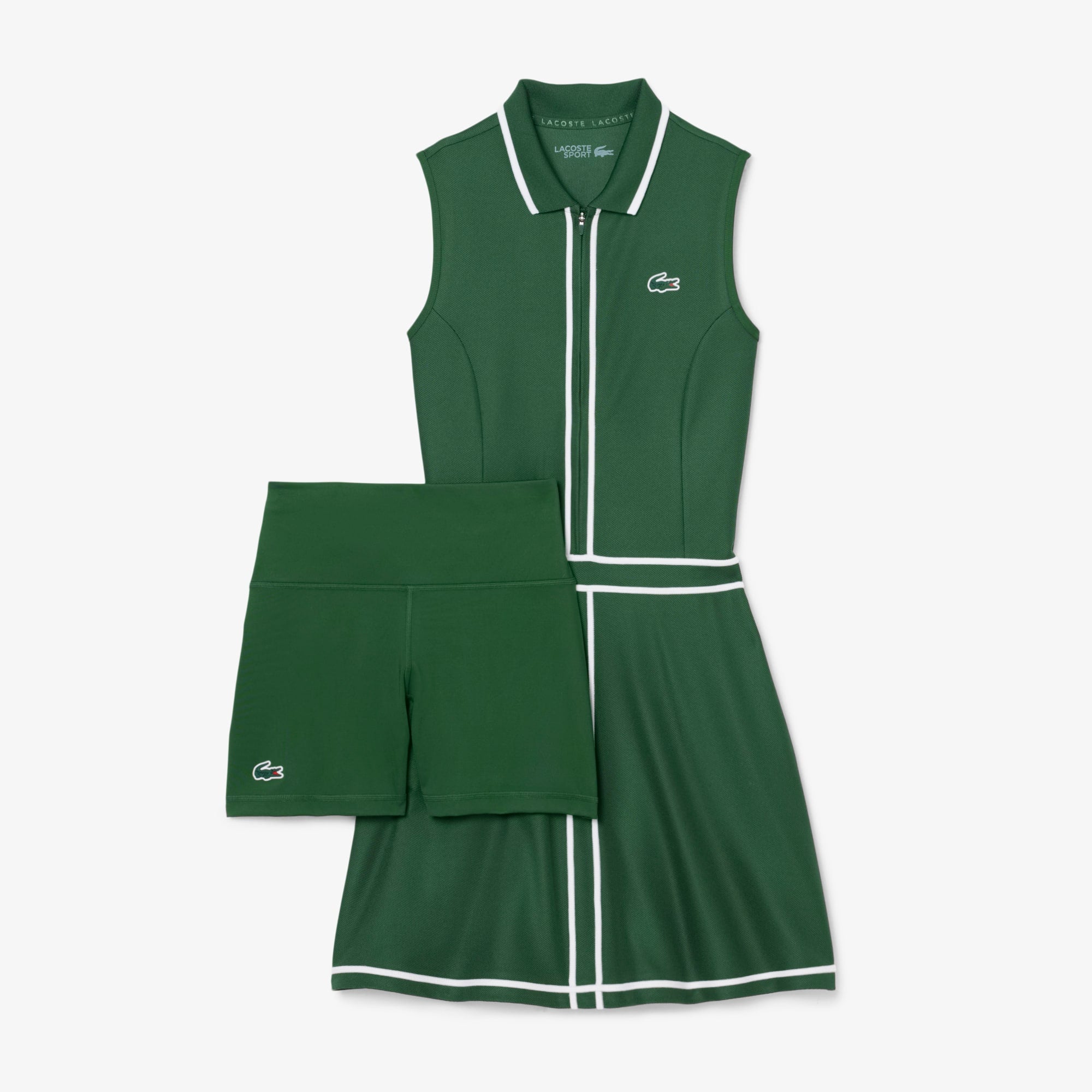 Women's Ultra Dry Heritage Trim Golf Dress - Green / White / Green