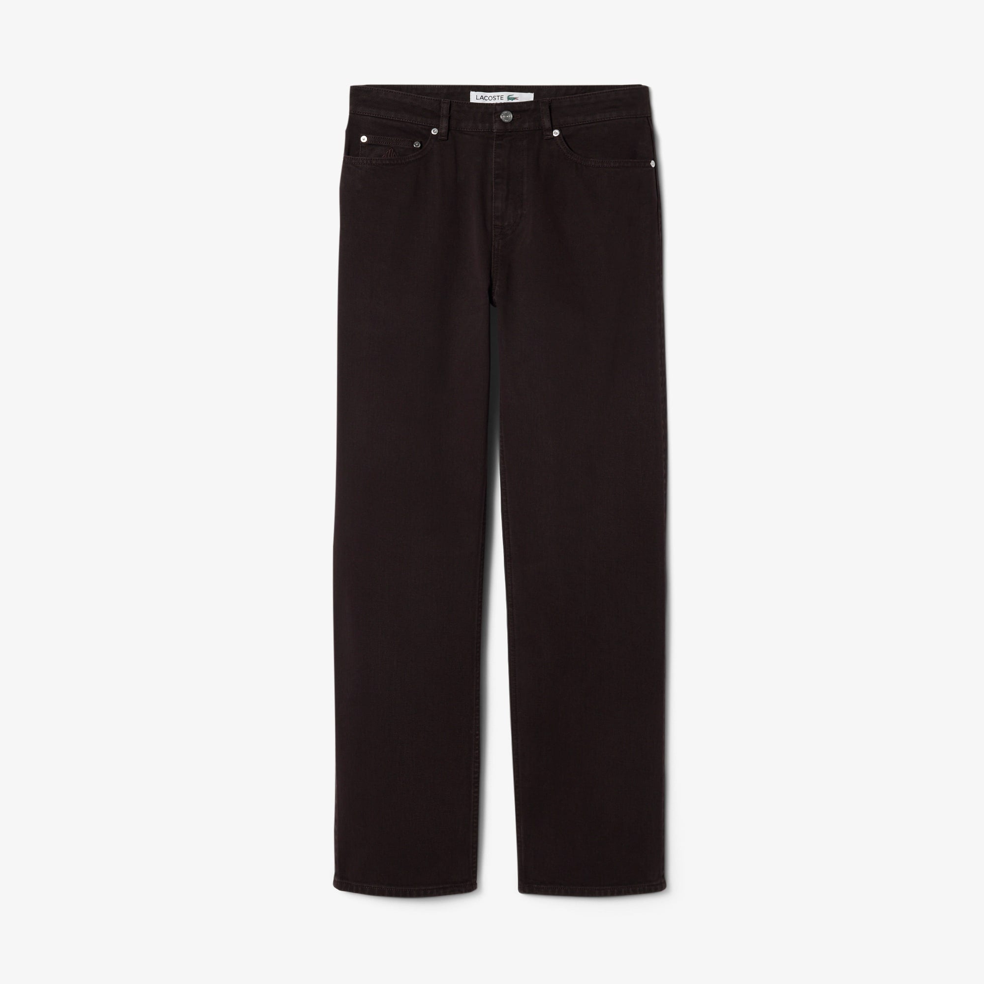 5 Pocket Straight Cut Denim Jeans - Brown