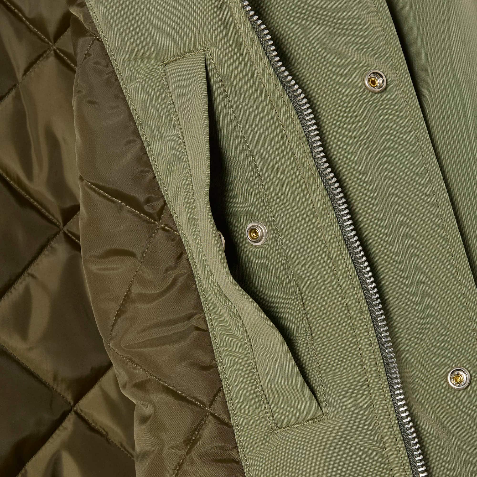 Water-Repellent Bomber - Khaki Green