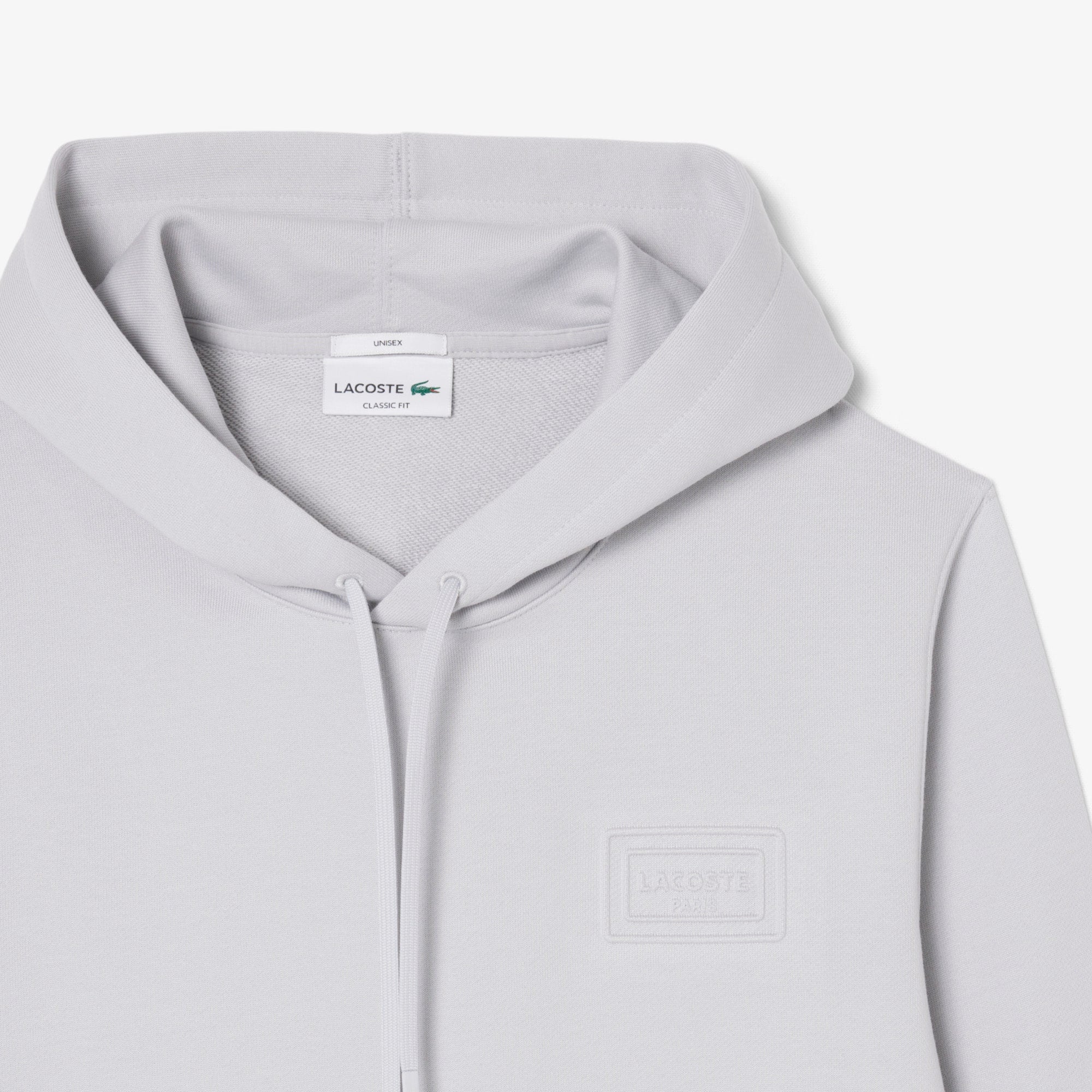 Embossed Branding Hoodie - Light Grey