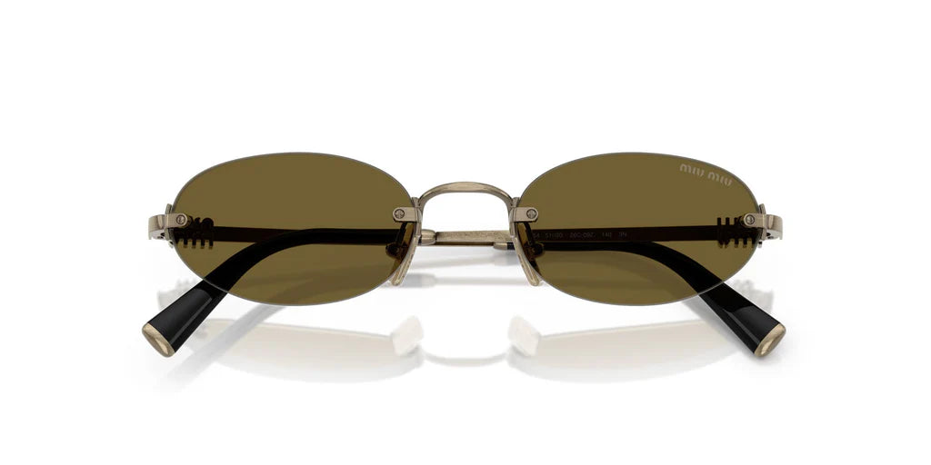 Miu Miu SMUA54S - (Old Gold/Dark Brown)