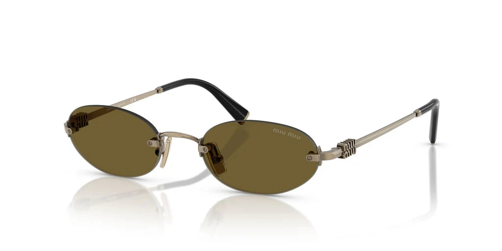 Miu Miu SMUA54S - (Old Gold/Dark Brown)