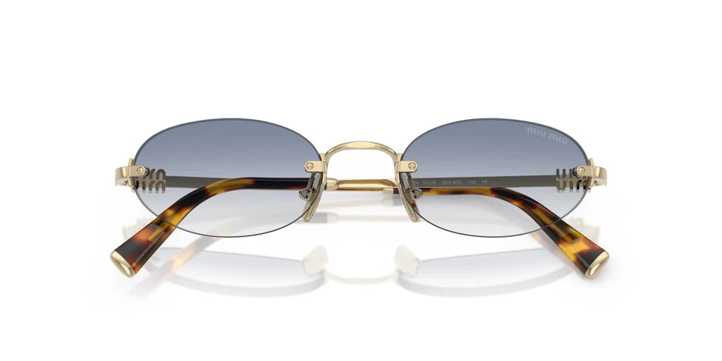 Miu Miu SMUA54S - (Pale Gold/Clear Light Blue Gradient)