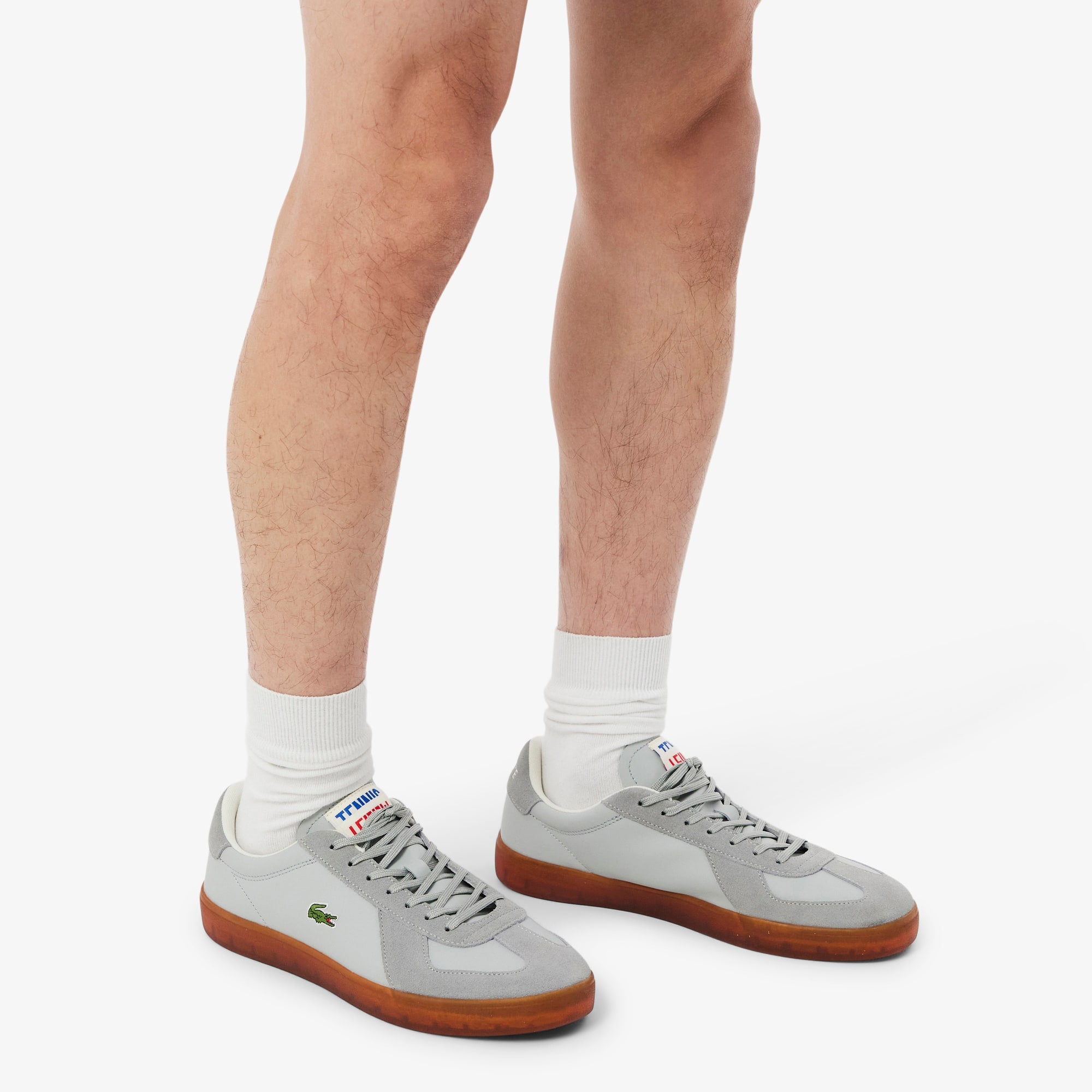 Men's Baseshot Pro Leather Sneakers - LT GRY/GUM