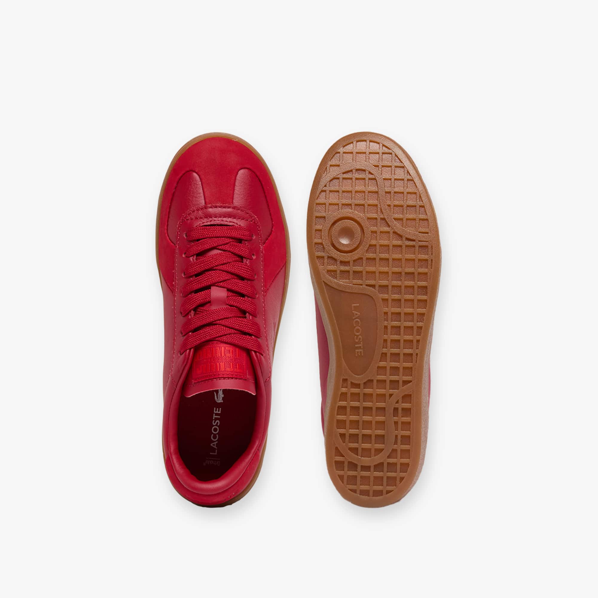 Women's Baseshot Pro Leather Sneakers - RED/GUM