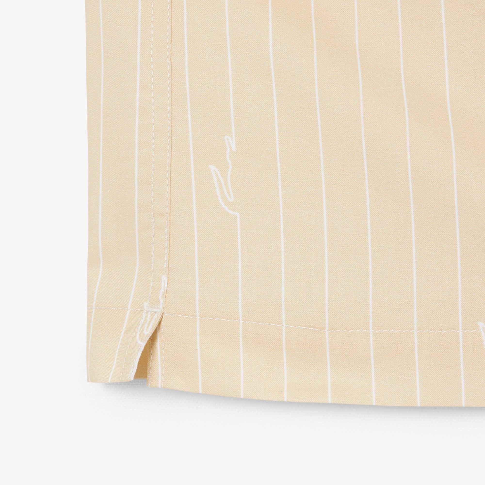 Relaxed Fit Print Twill Shirt - Beige / Blanc