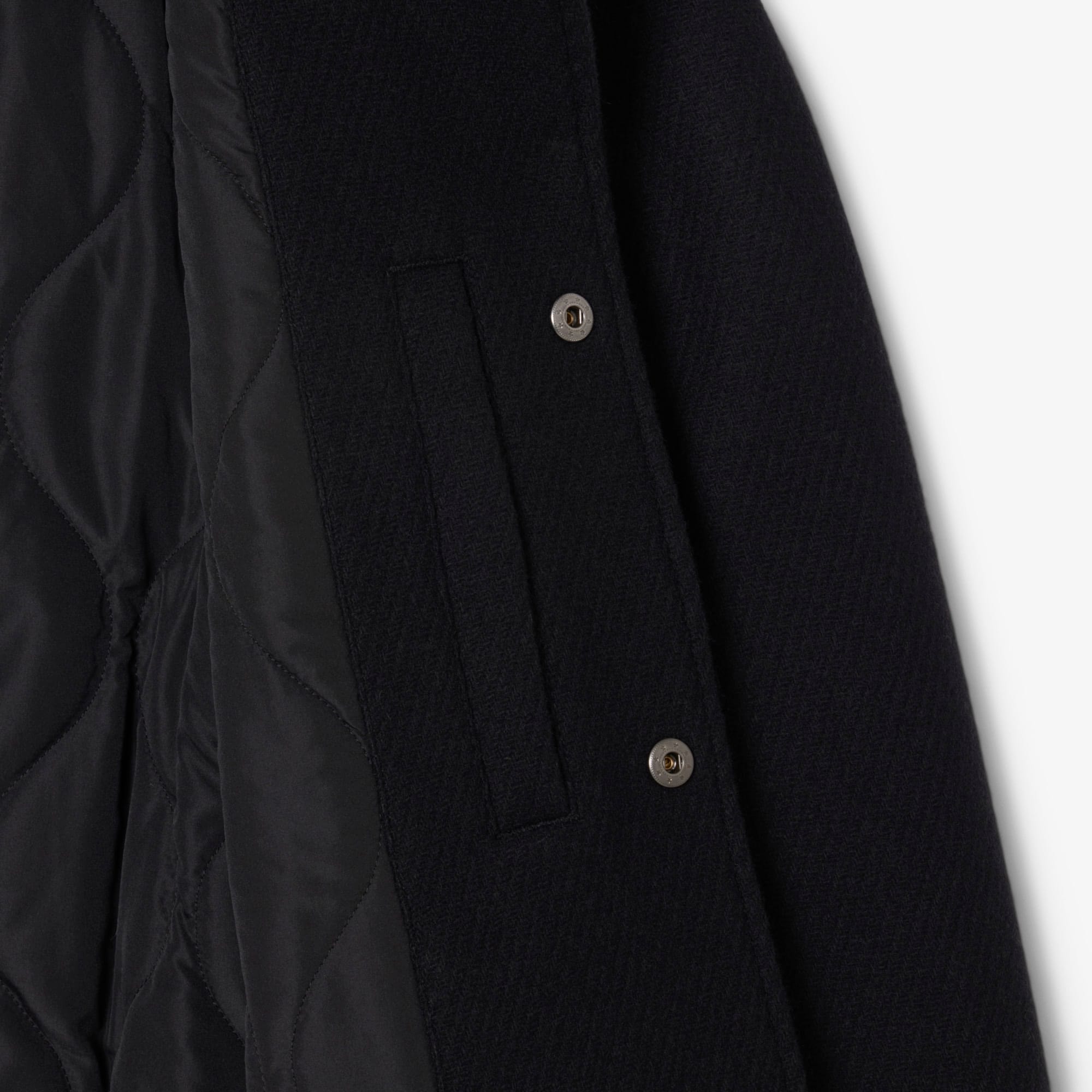 Men's Badge Accent Wool Varsity Jacket - Black