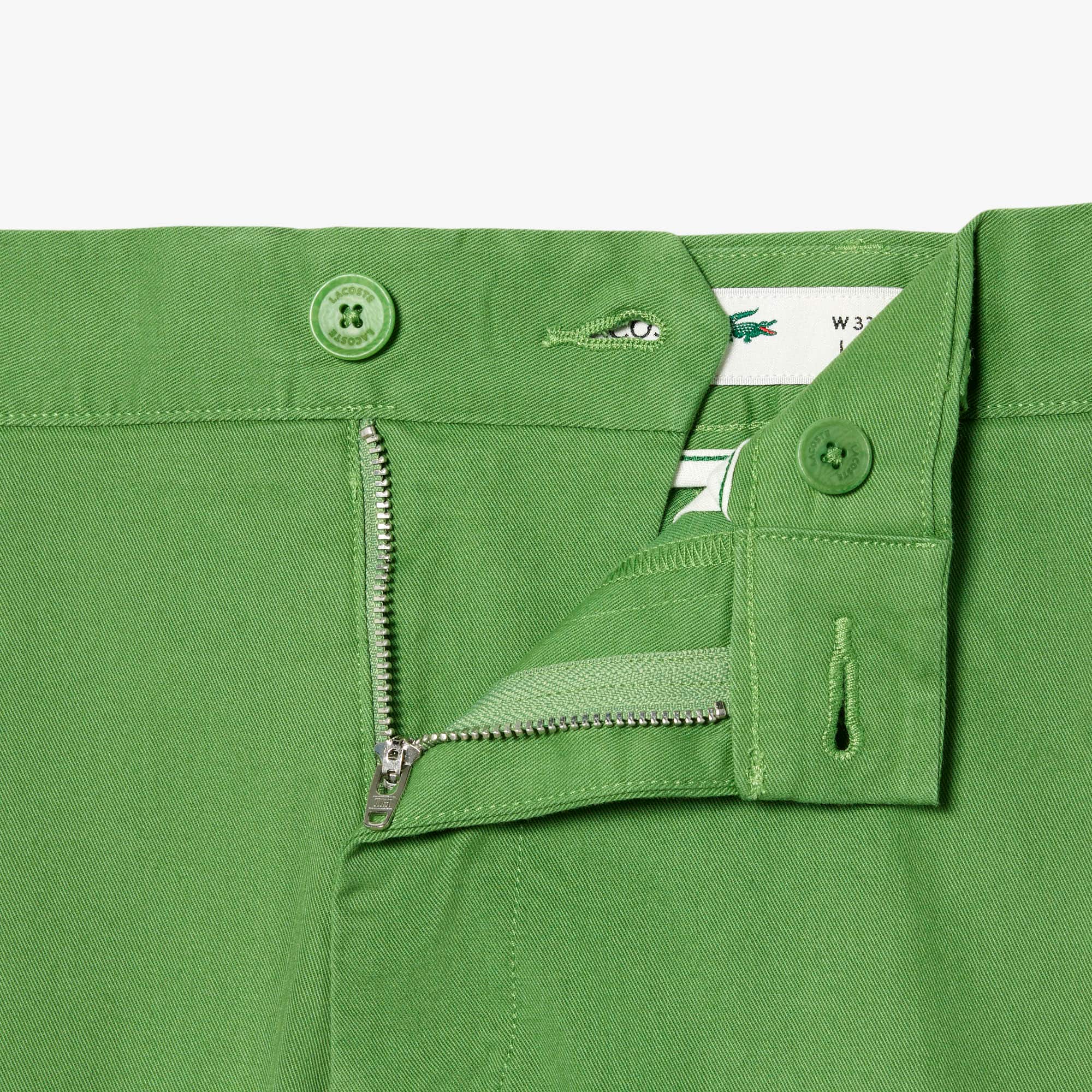 Slim Fit Stretch Twill Chino Pants - Green