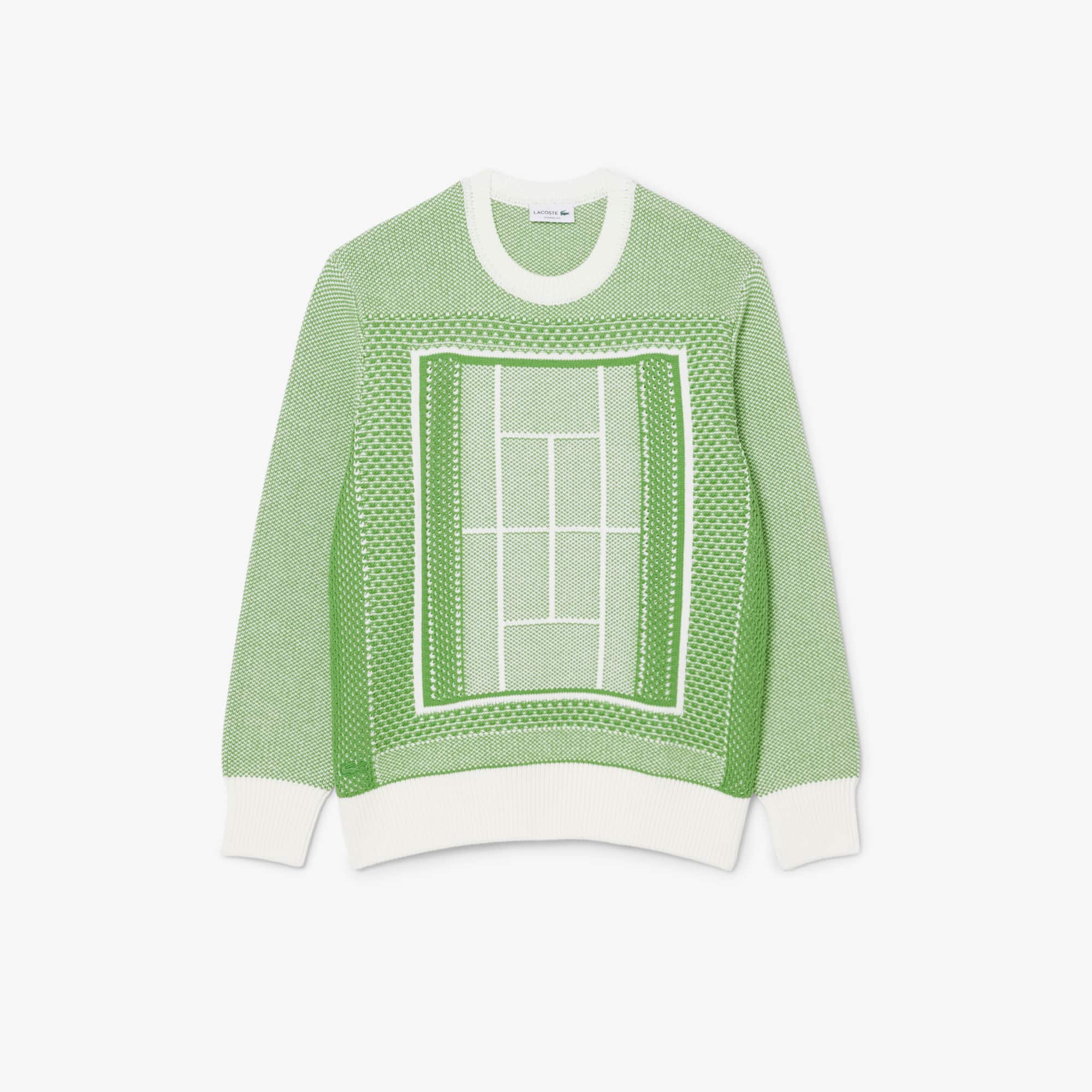 Tennis Court Graphic Sweater - Vert / Blanc