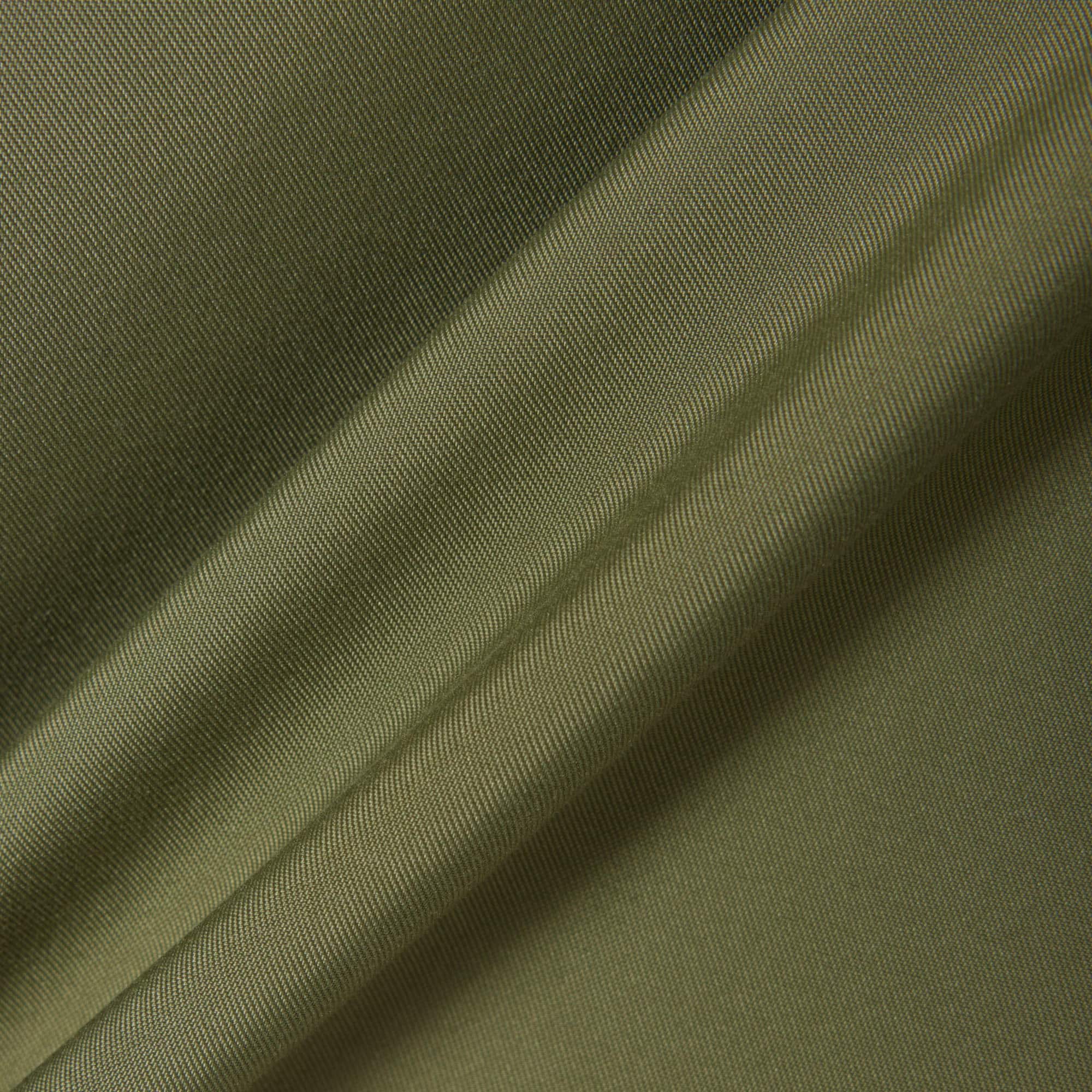 Mid-Length Water-Repellent Windbreaker Jacket - Khaki Green