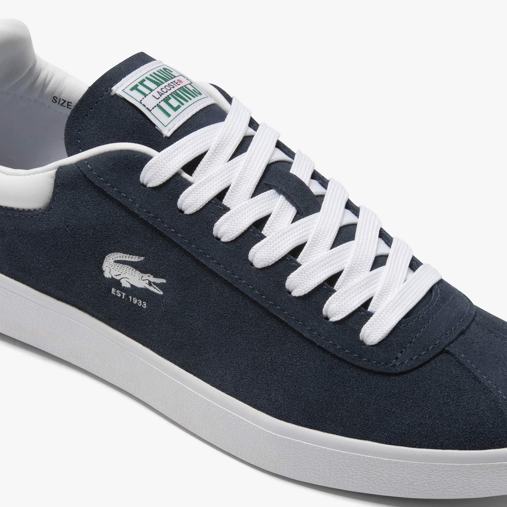 Men's Baseshot Leather Sneakers - NVY/WHT