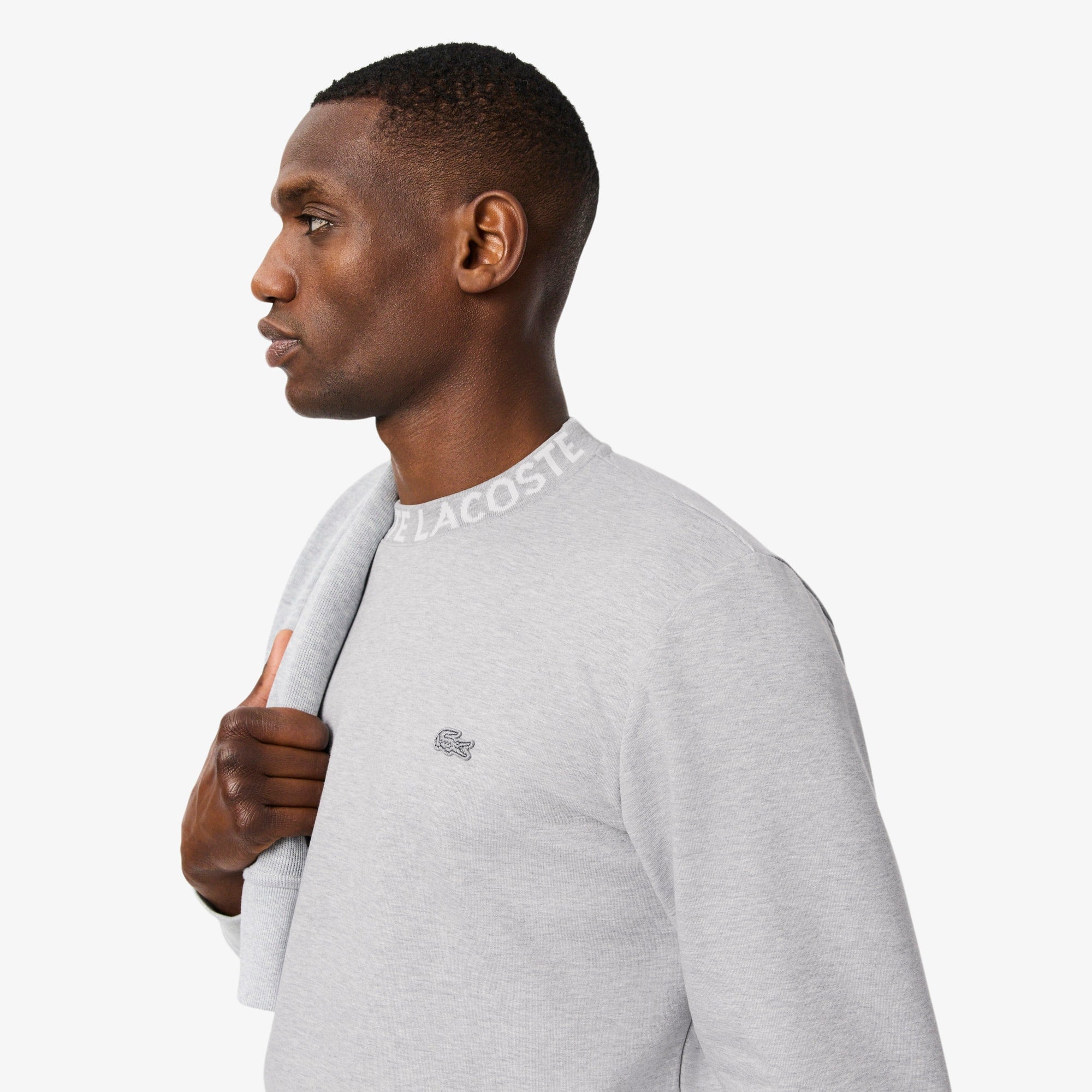 Men's Branded Jersey Sweatshirt - Grey Chine