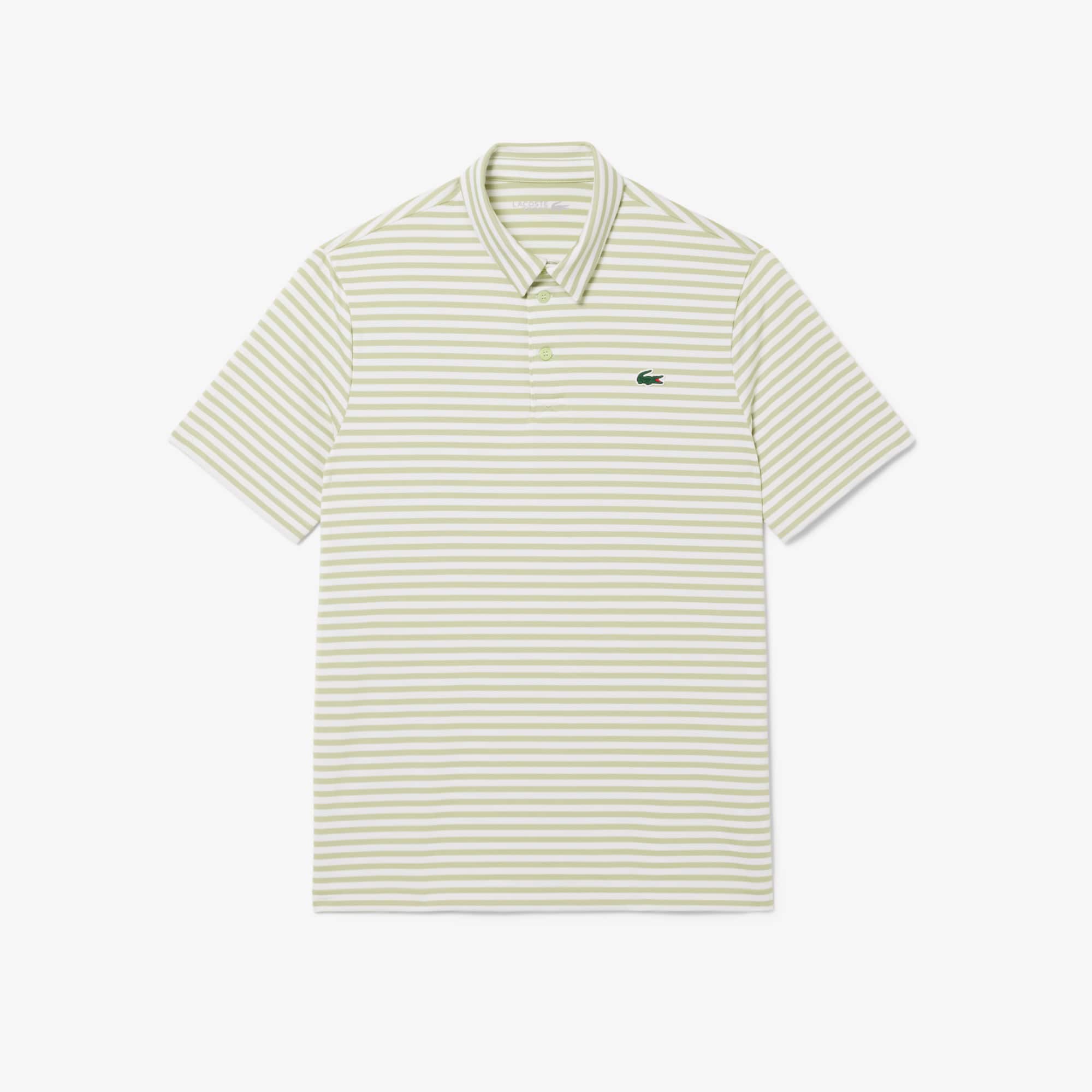 Regular Fit Ultra Dry Striped Golf Polo - Vert / Blanc