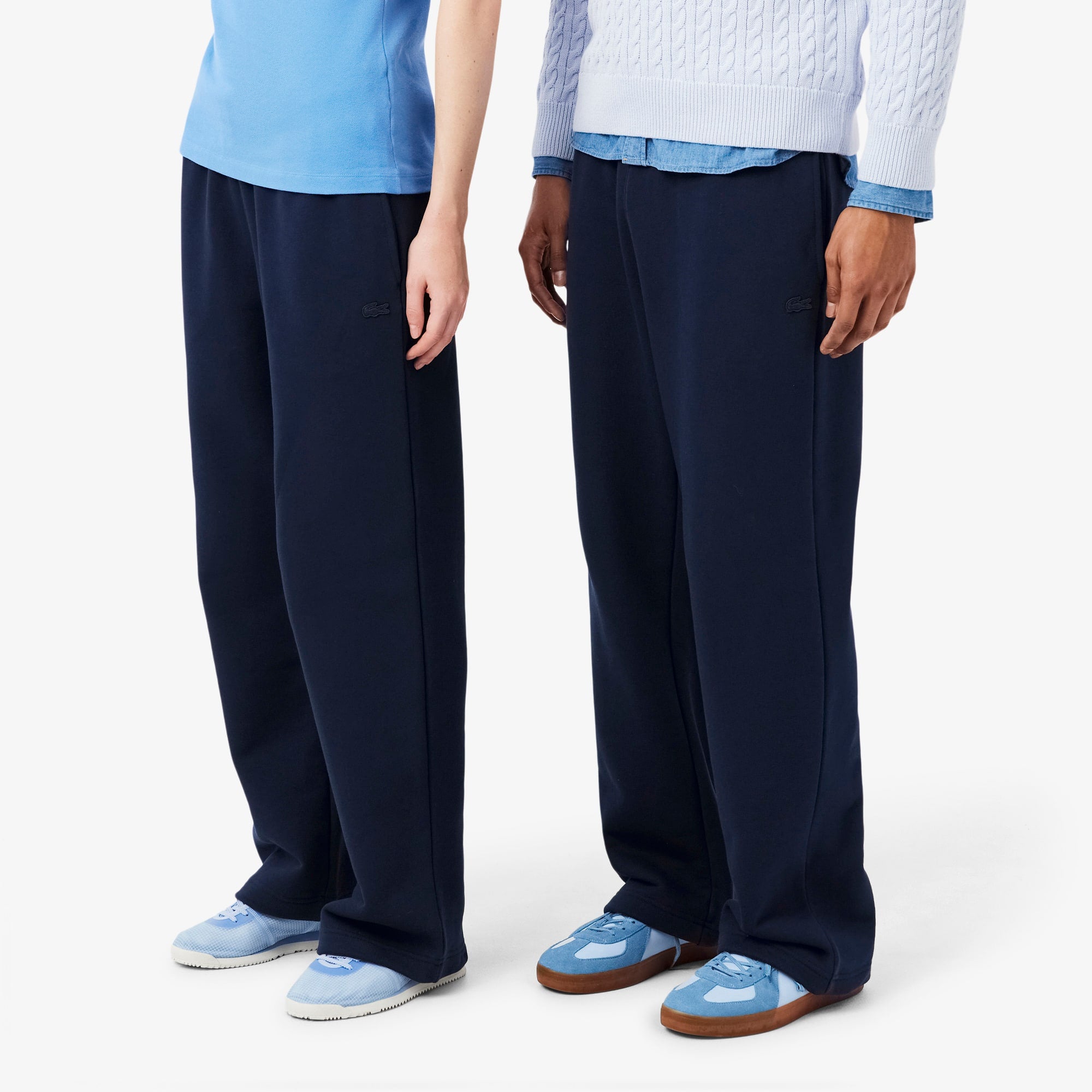 Loose Fit Fleece Joggers - Navy Blue