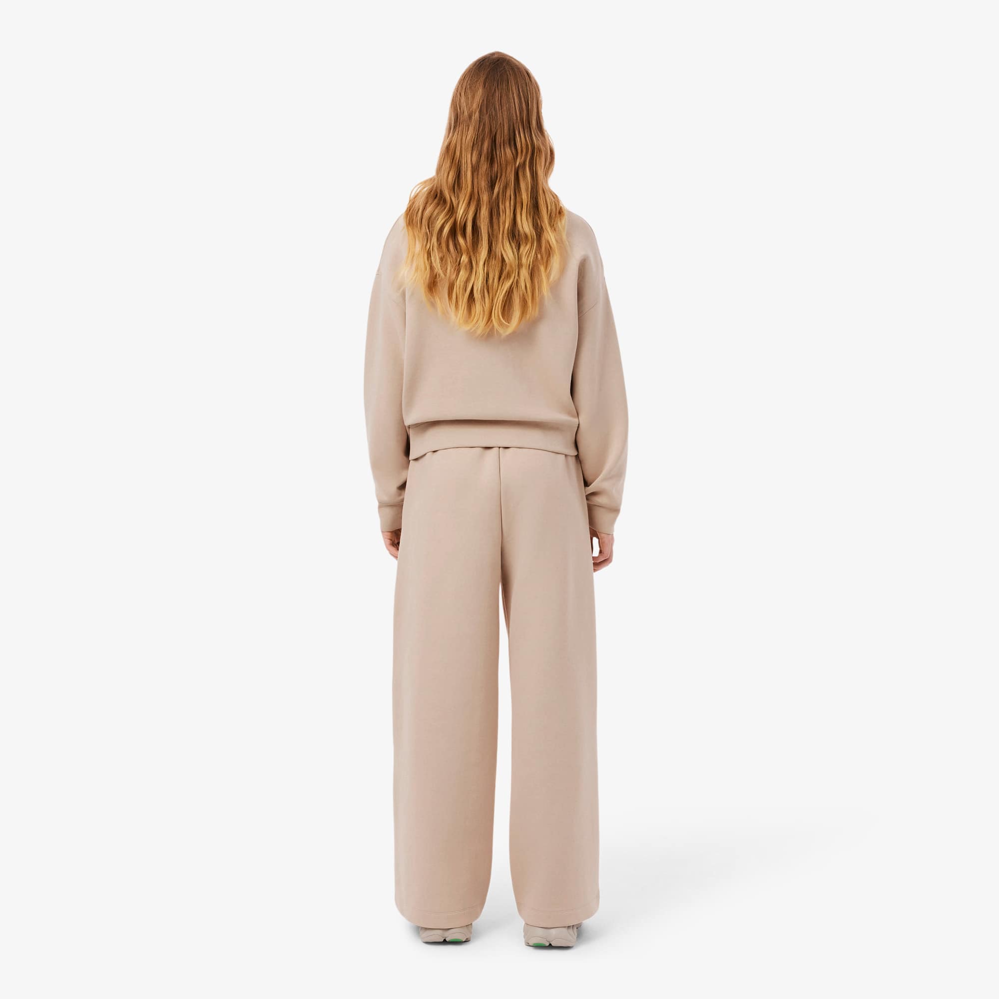 Wide Fit Jersey Sweatpants - Beige