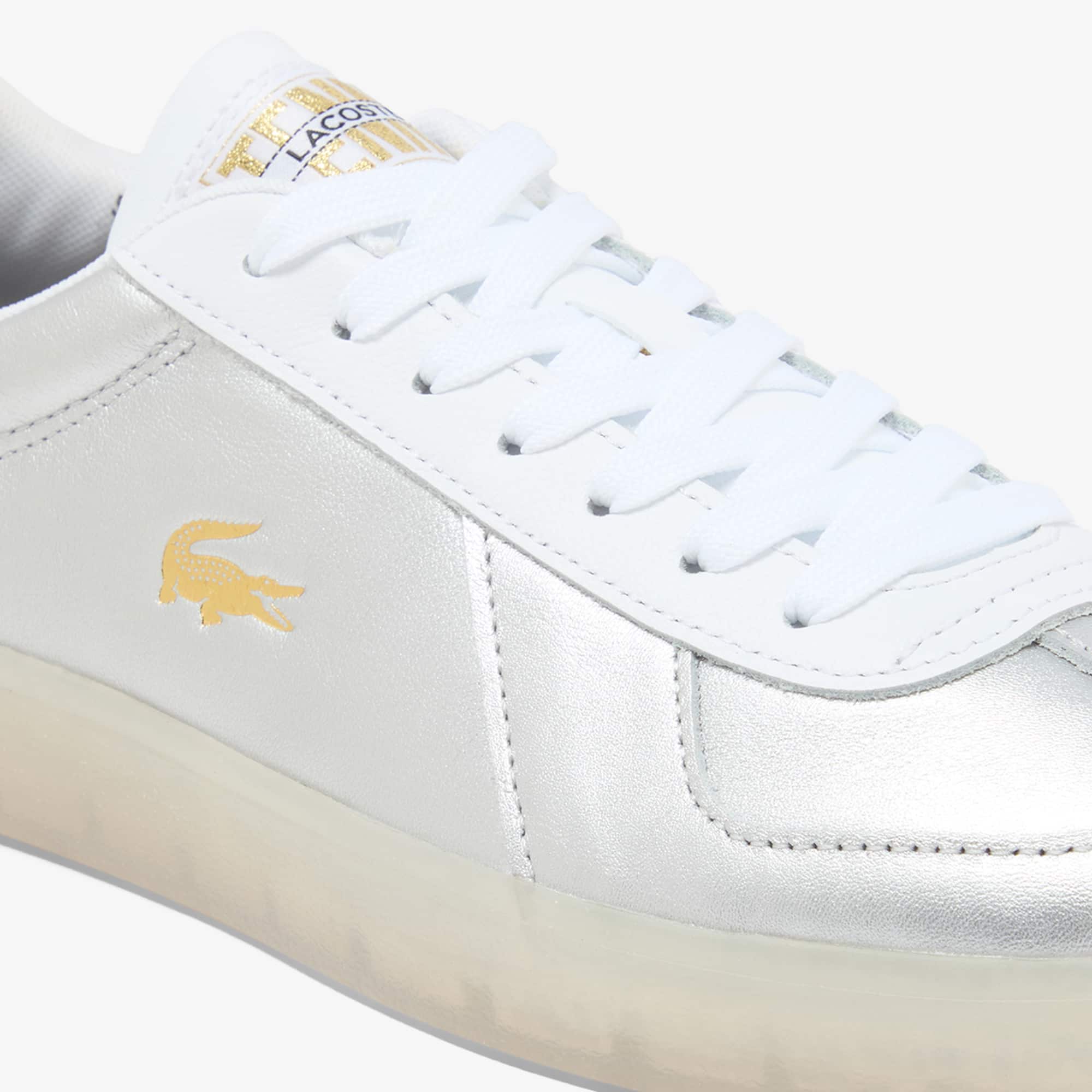 Men's Baseshot Pro Leather Sneakers - SLV/OFF WHT