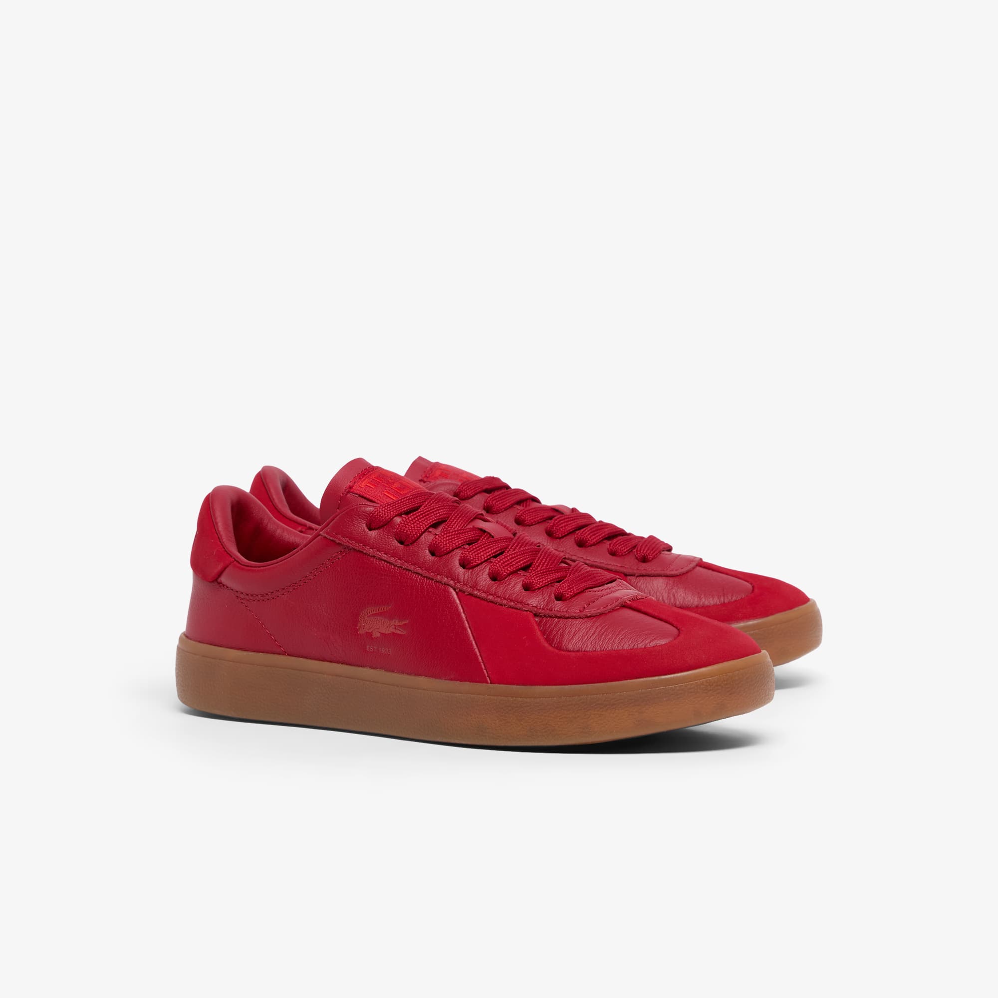 Women's Baseshot Pro Leather Sneakers - RED/GUM
